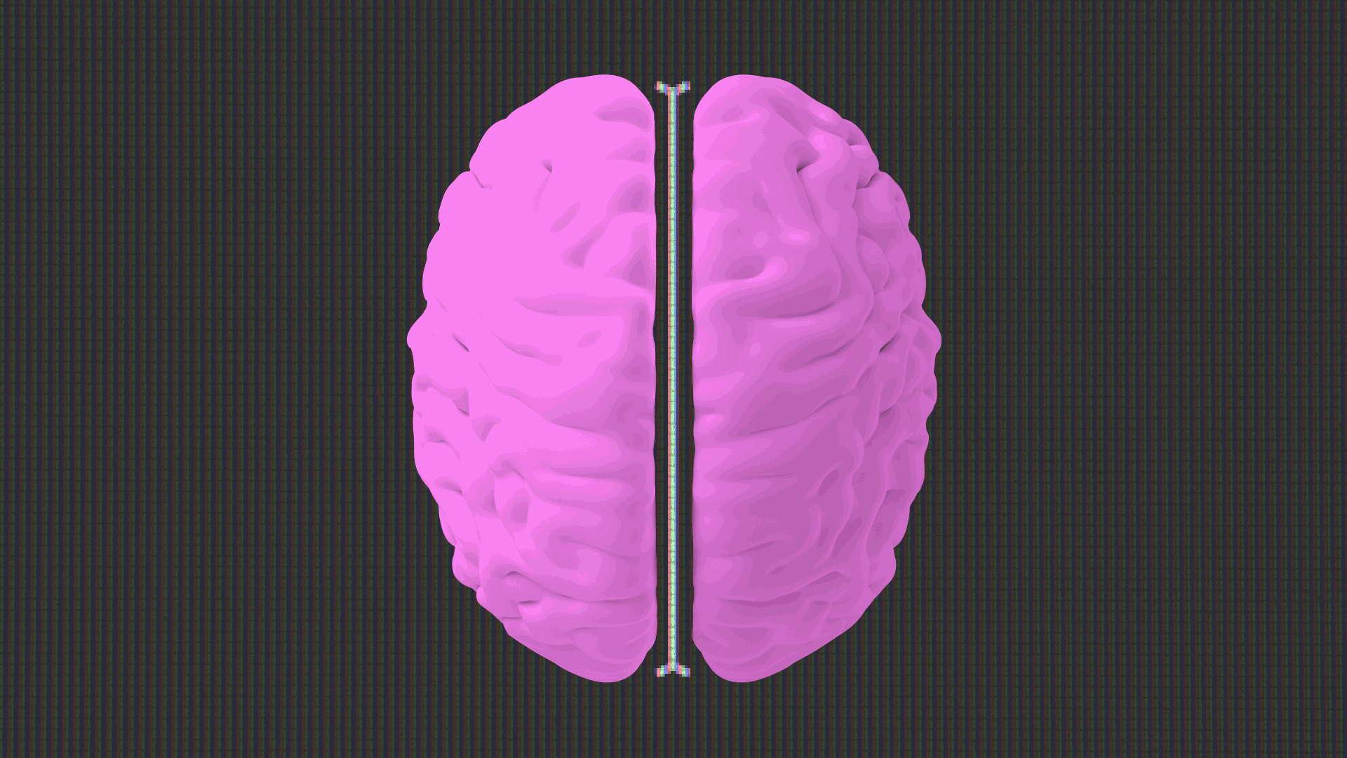 Animated gif of a blinking cursor between two halves of a brain