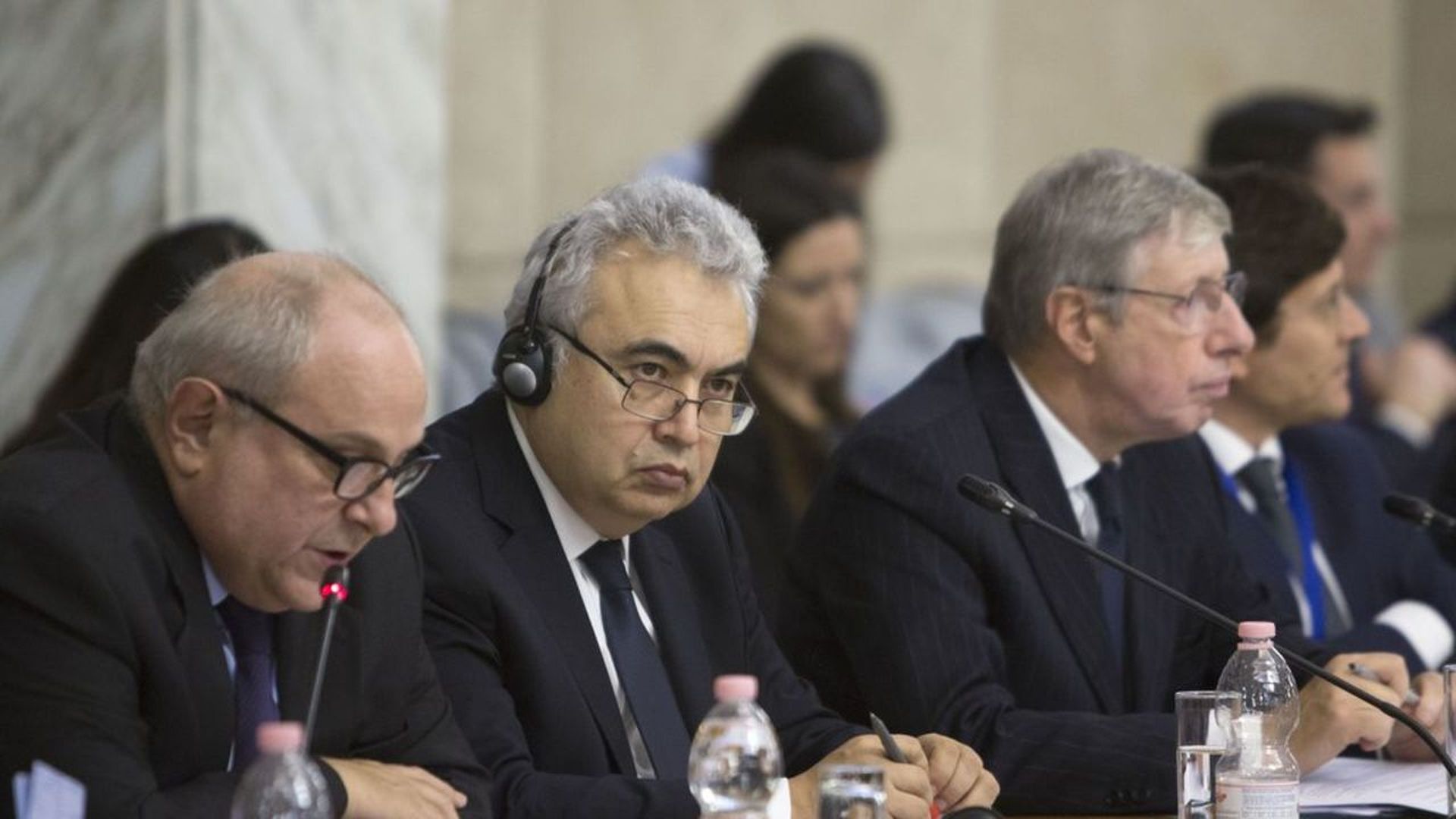 Executive director of the International Energy Agency, Faith Birol (center). Photo: Riccardo De Luca/Anadolu Agency/Getty Images