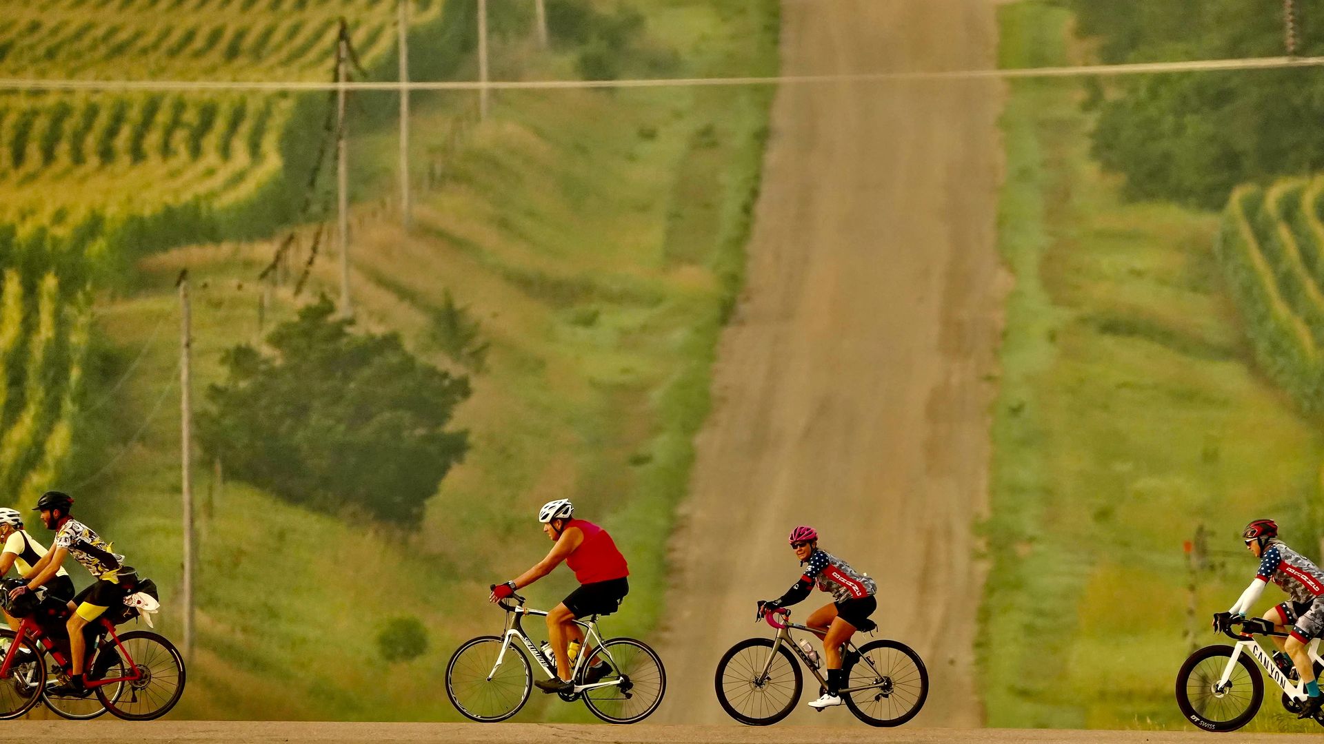 A photo of riders on RAGBRAI