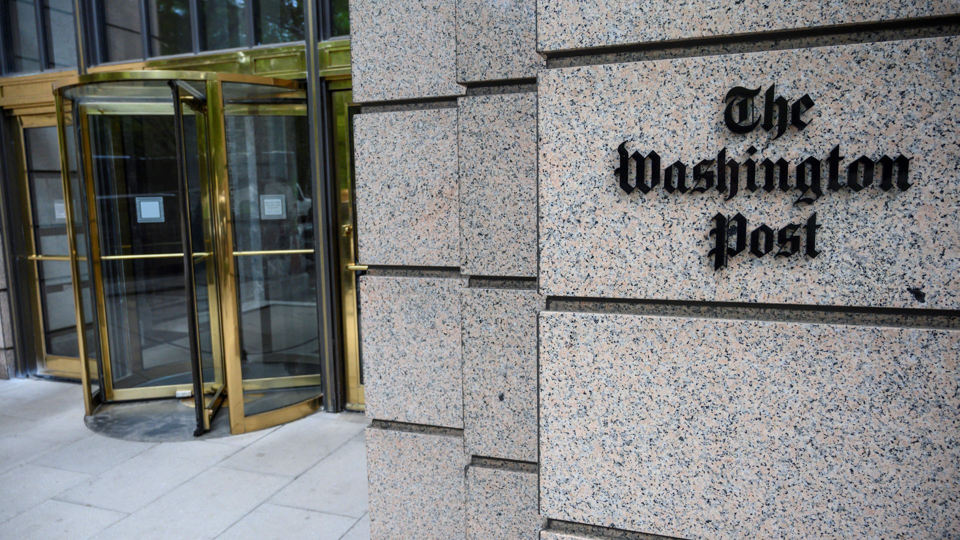 The building of the Washington Post newspaper headquarter is seen on K Street in Washington DC on May 16, 2019