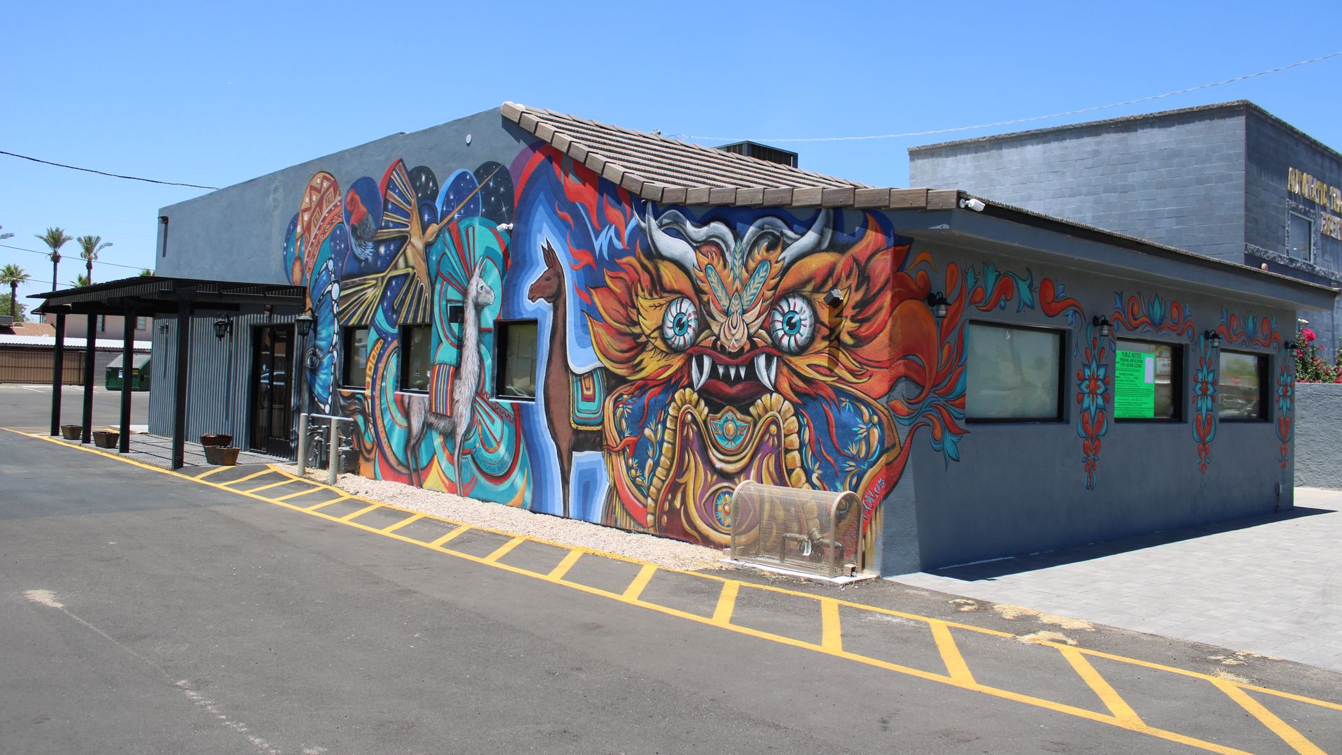 A mural on the side of a Peruvian restaurant in Phoenix. 