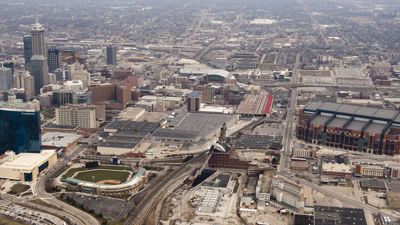 Aerial Photo of Indianapolis Colts - Lucas Oil Stadium