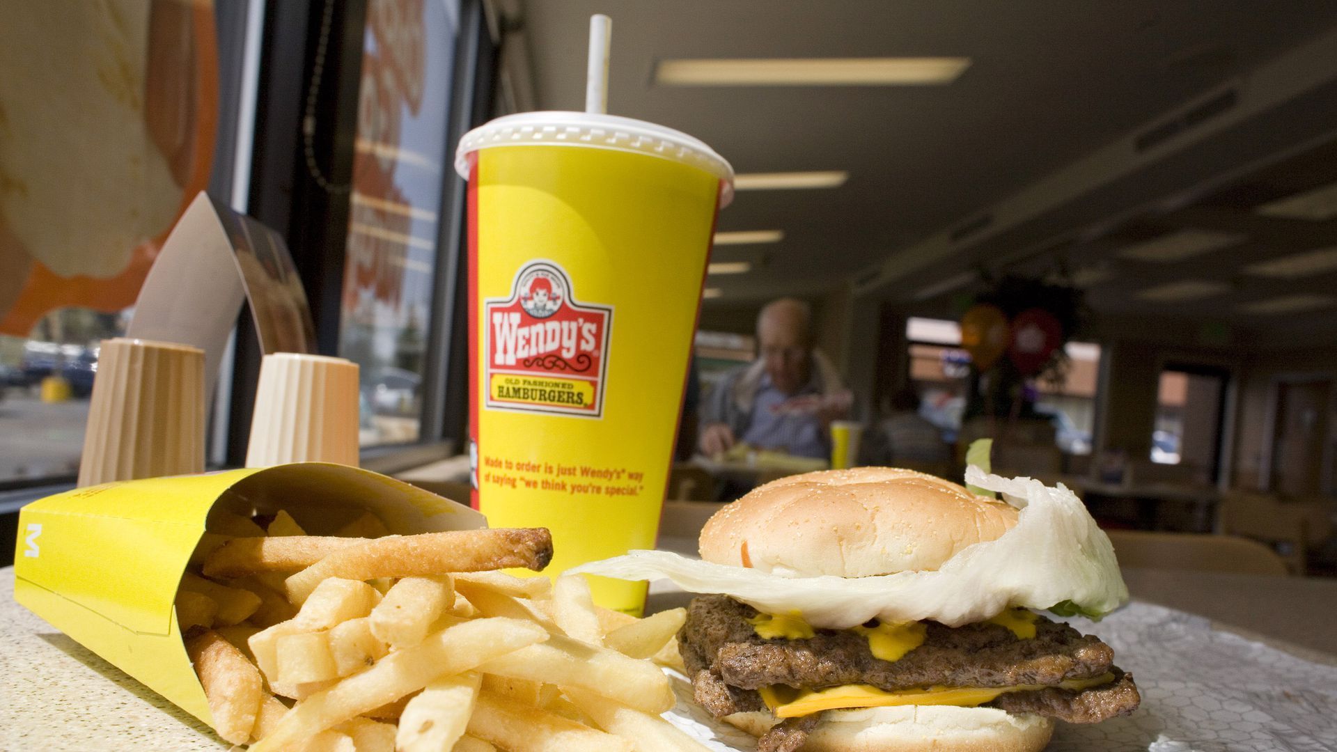 Wendy's fries and drink