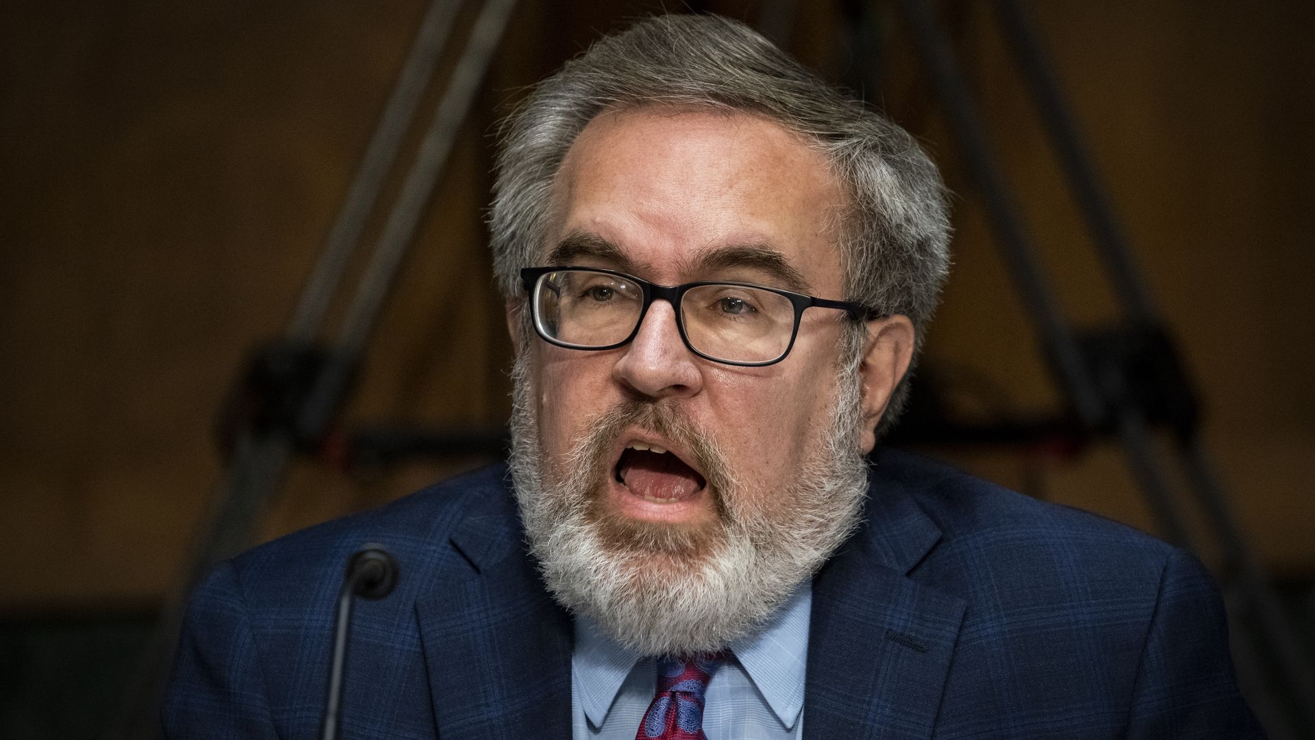 Andrew Wheeler, administrator of the Environmental Protection Agency (EPA), speaks during a Senate Environment and Public Works Committee hearing, May 20, 2020 on Capitol Hill in Washington, D.C. 