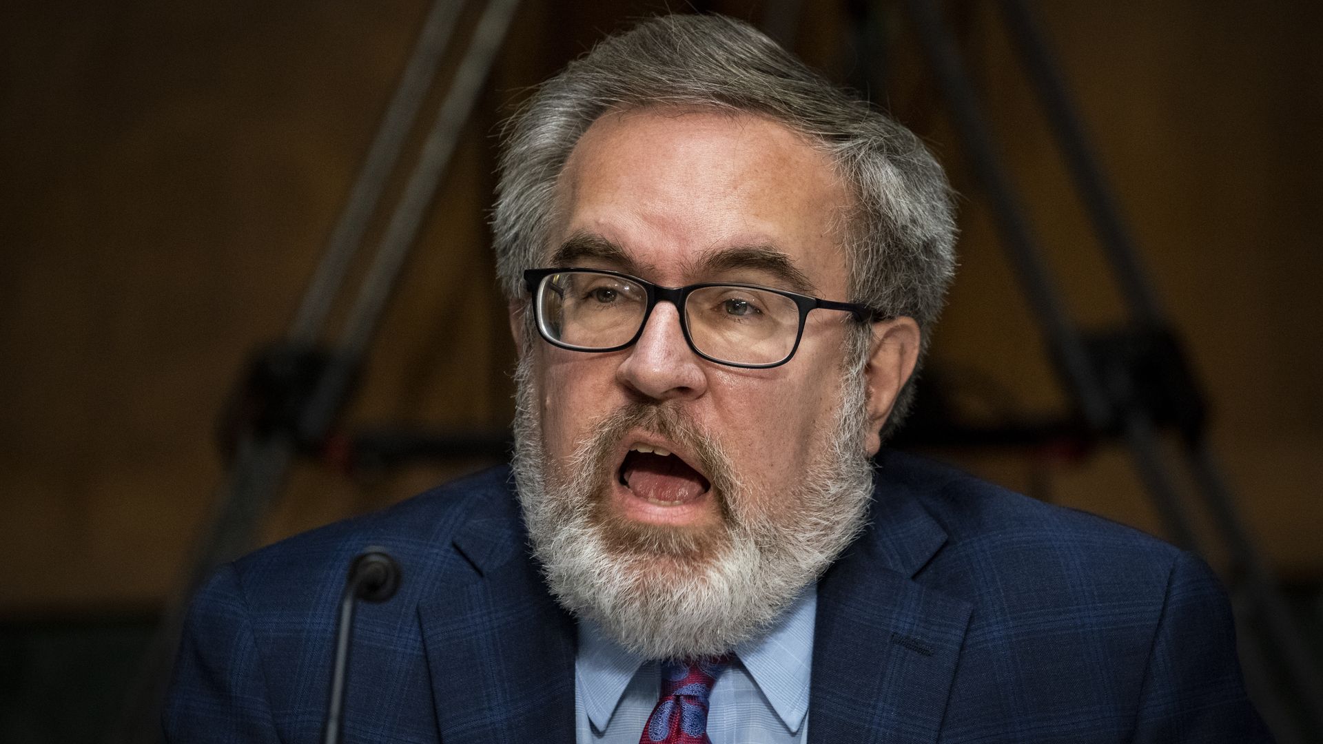 Andrew Wheeler, administrator of the Environmental Protection Agency (EPA), speaks during a Senate Environment and Public Works Committee hearing, May 20, 2020 on Capitol Hill in Washington, D.C.