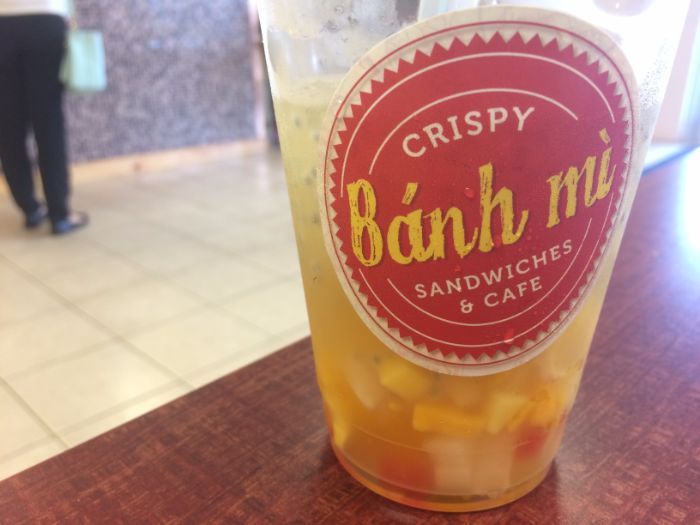crispy banh mi lychee tea