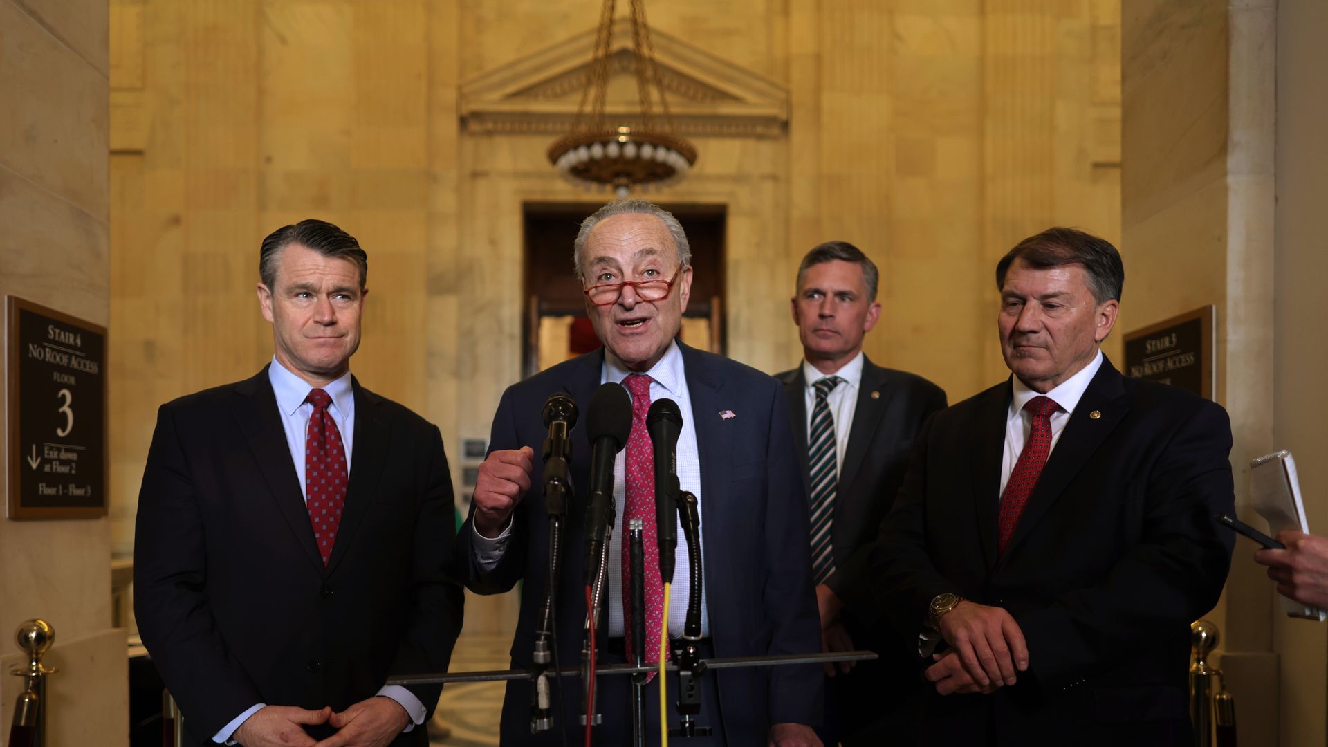 Senators Todd Young, Chuck Schumer, Martin Heinrich and Michael Rounds