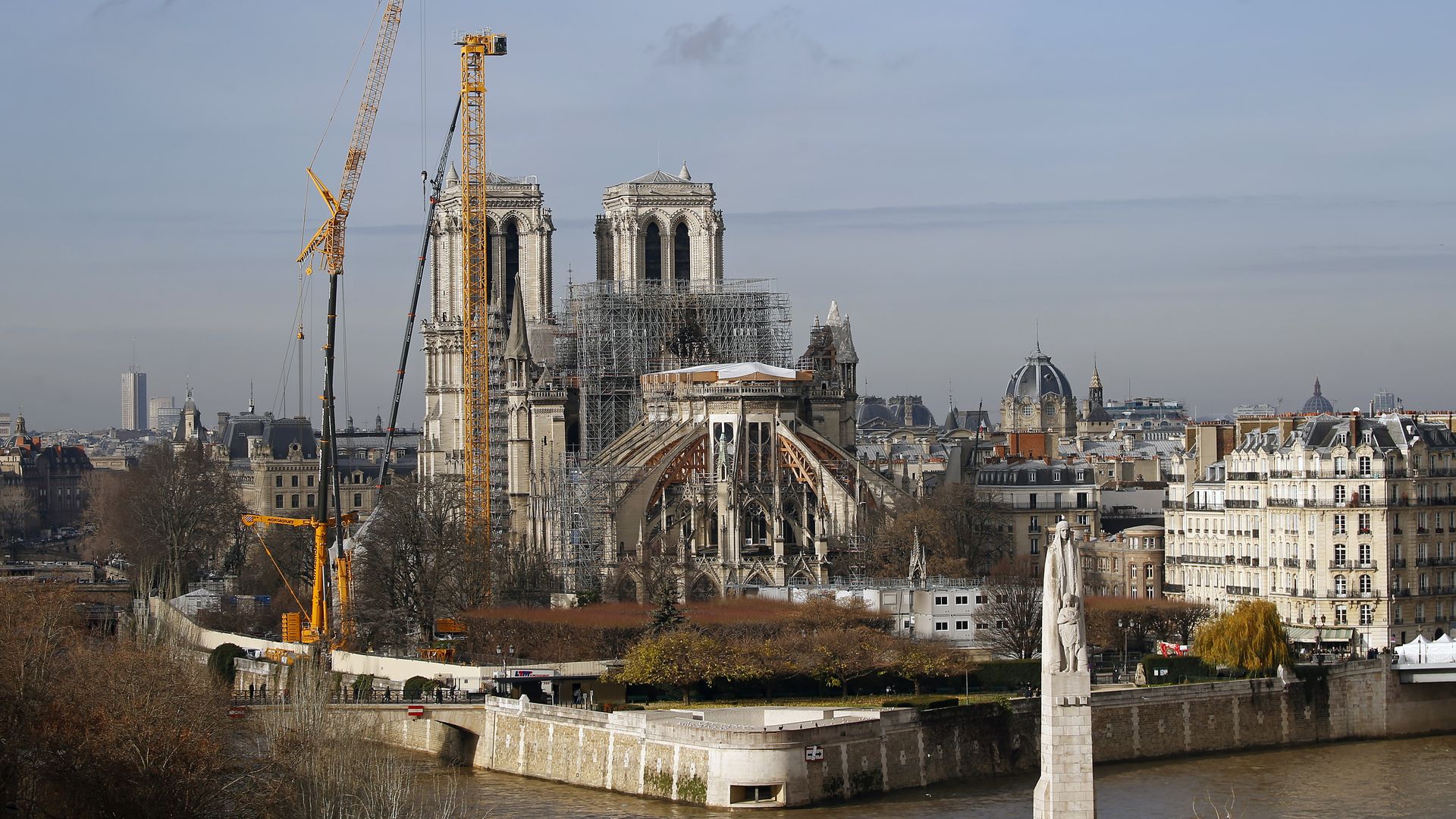Notre Dame Cathedral during restoration