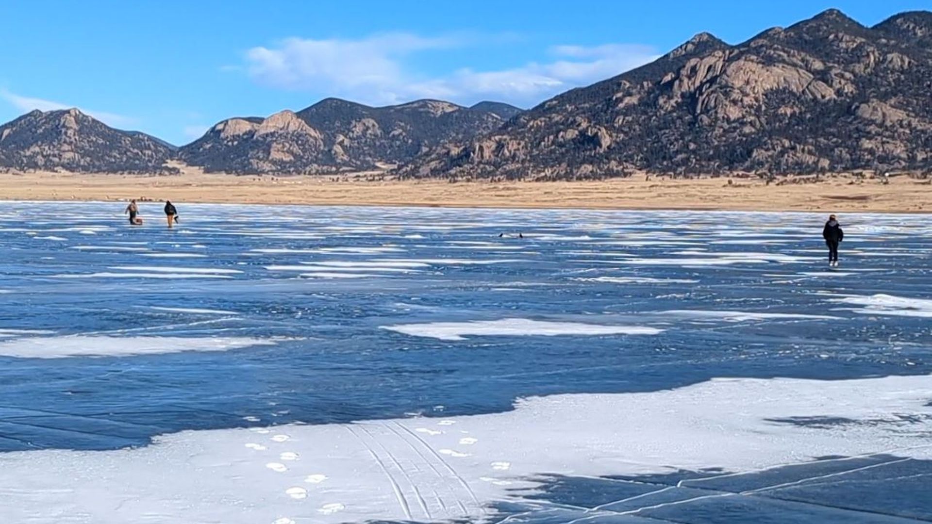 Park ranger Kelli Lewis, right, at Eleven Mile Reservoir. Photo: Courtesy of Colorado Parks and Wildlife