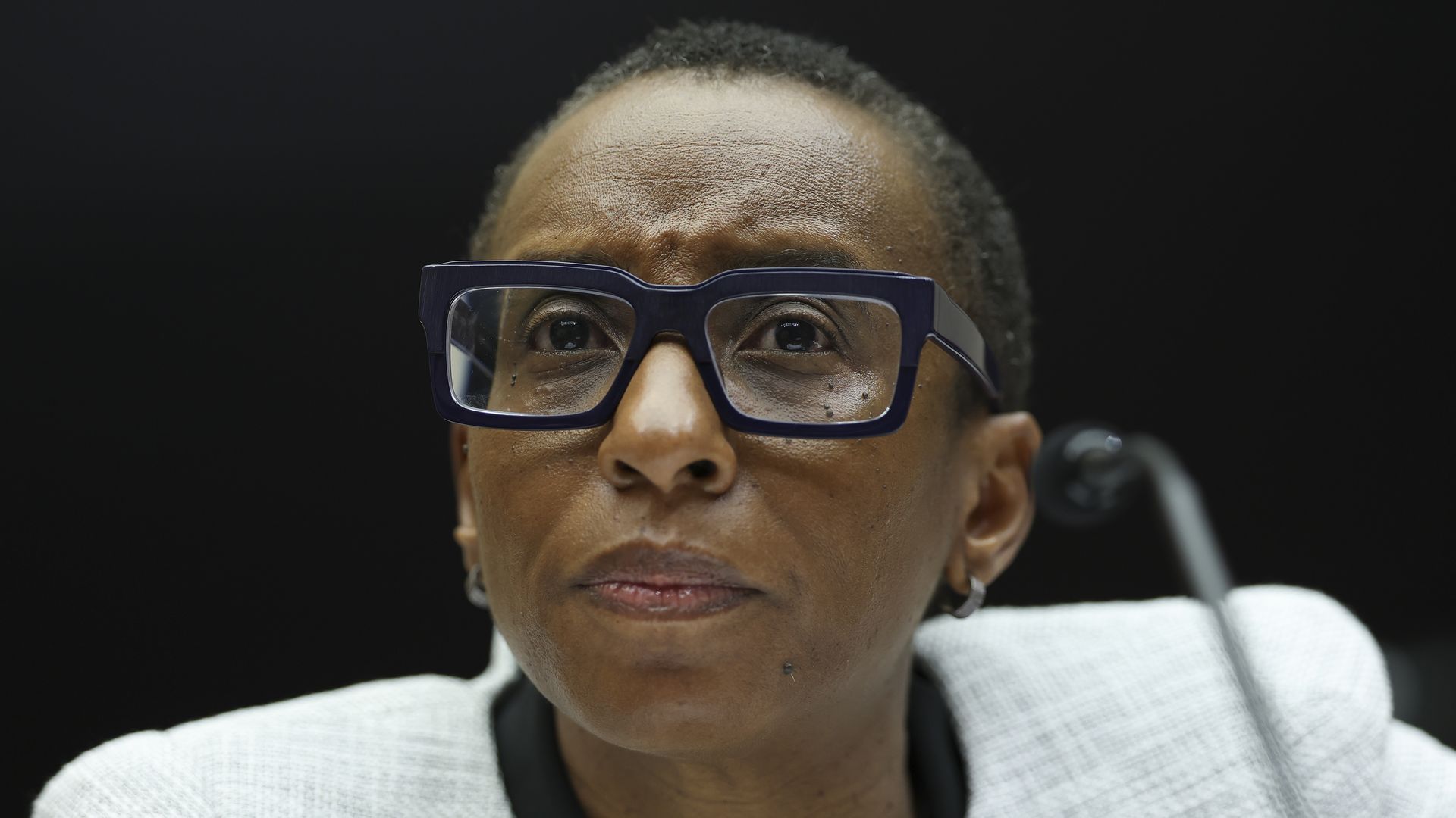 Former Harvard President Claudine Gay speaking before a congressional committee in December 2023.