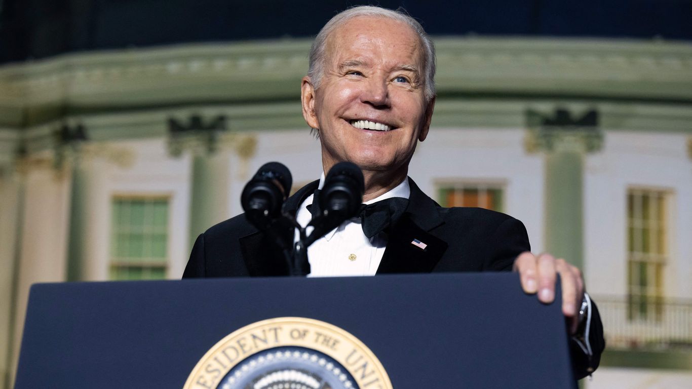 Biden jokes about his age at White House Correspondents' Dinner - Axios