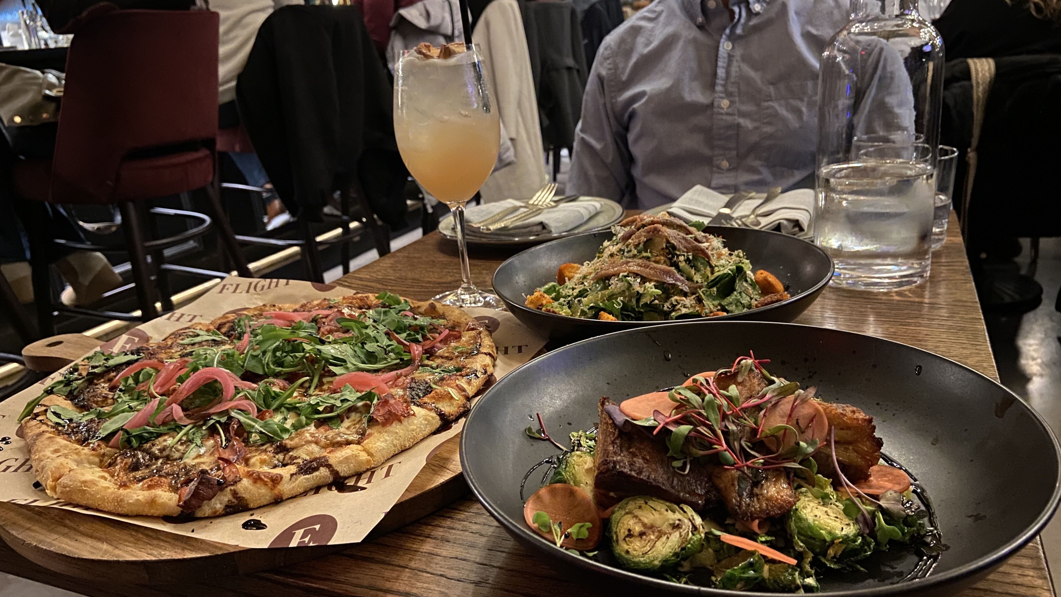 table with three dishes 