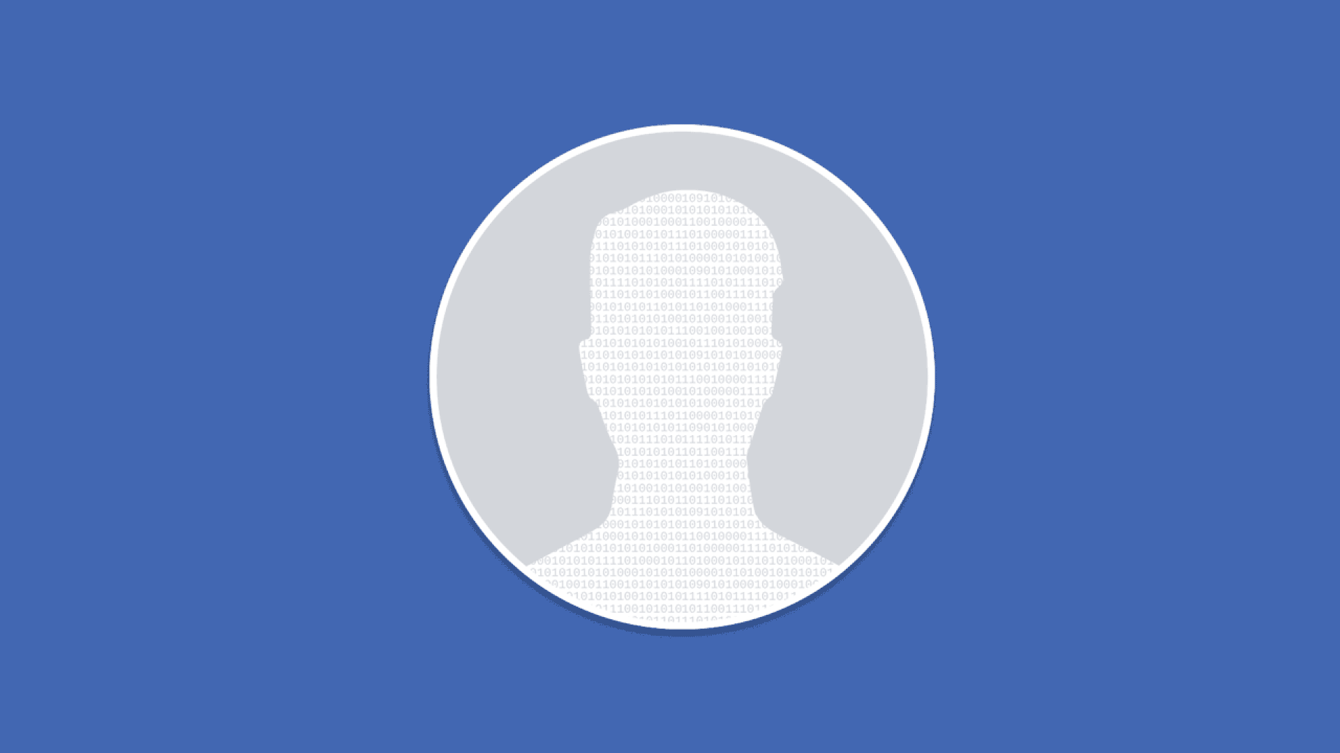 An animated GIF of a Facebook profile with data scrolling by