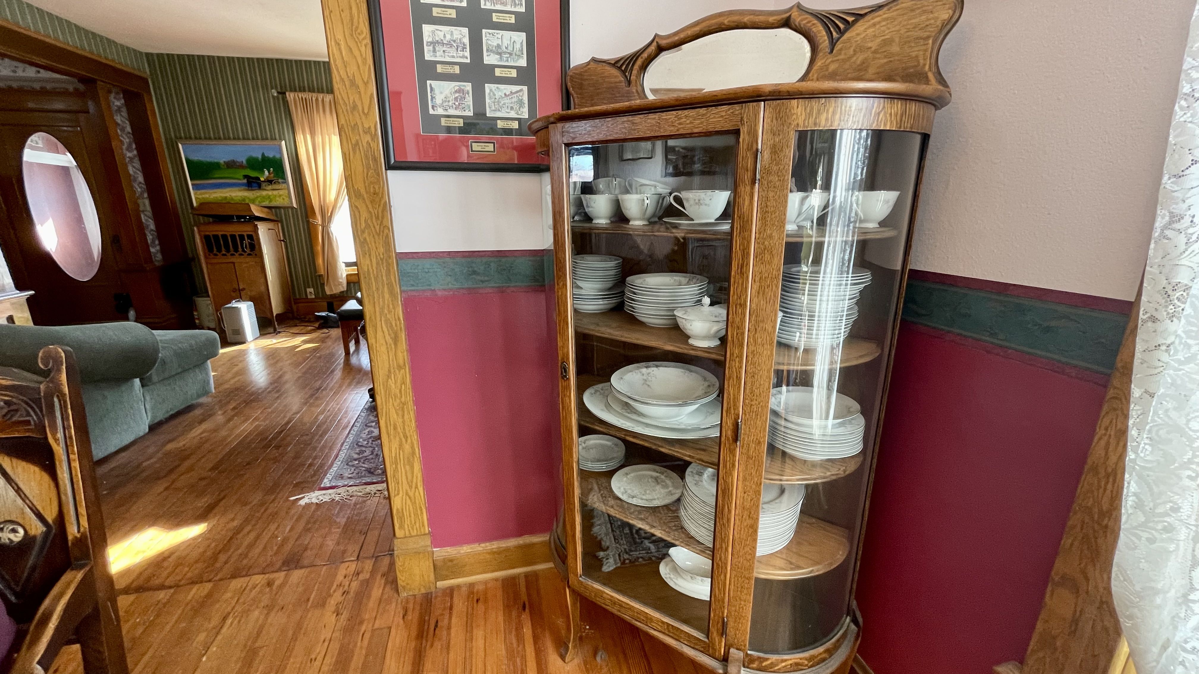 A photo of Jason's china cabinet 