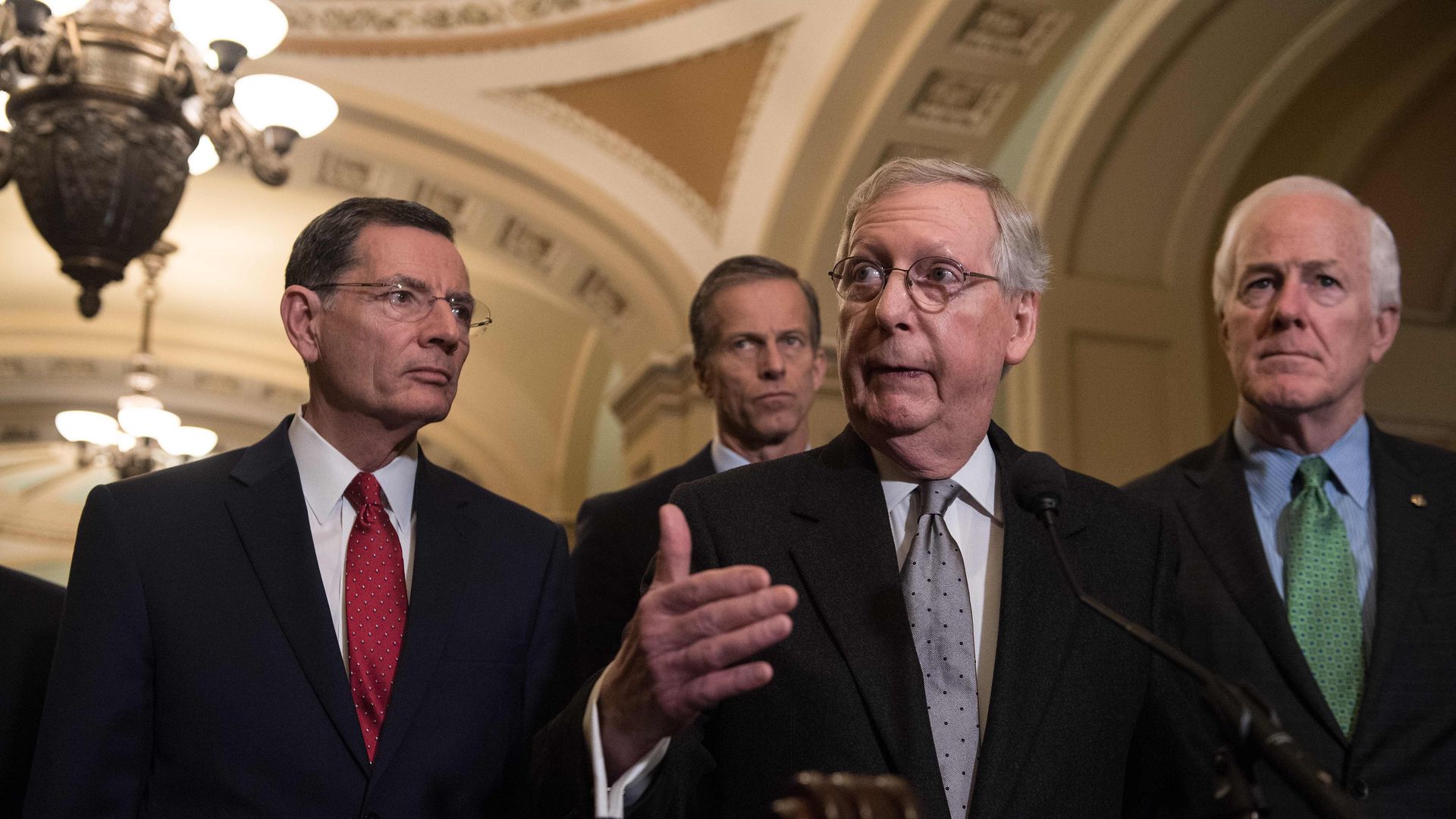 Senators Barrasso, Thune, McConnell, Cornyn