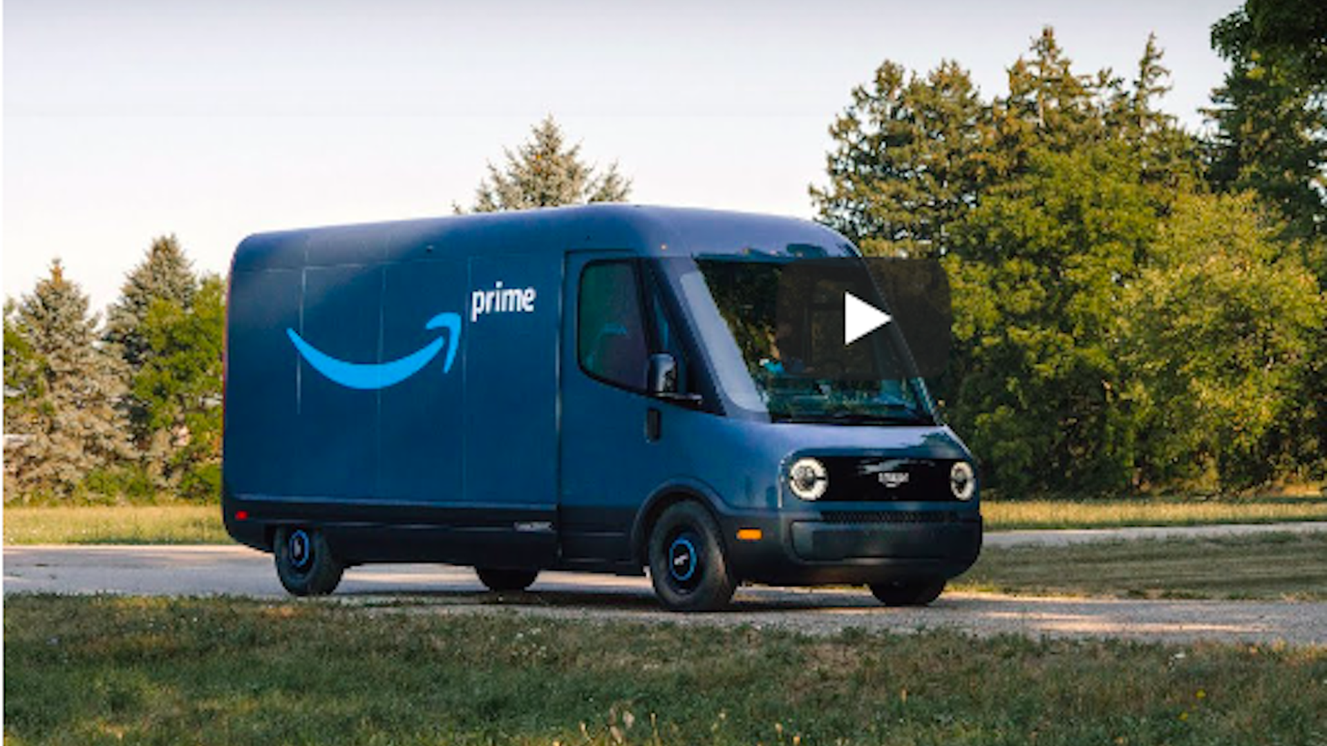 Screenshot of Amazon video about its electric vans.