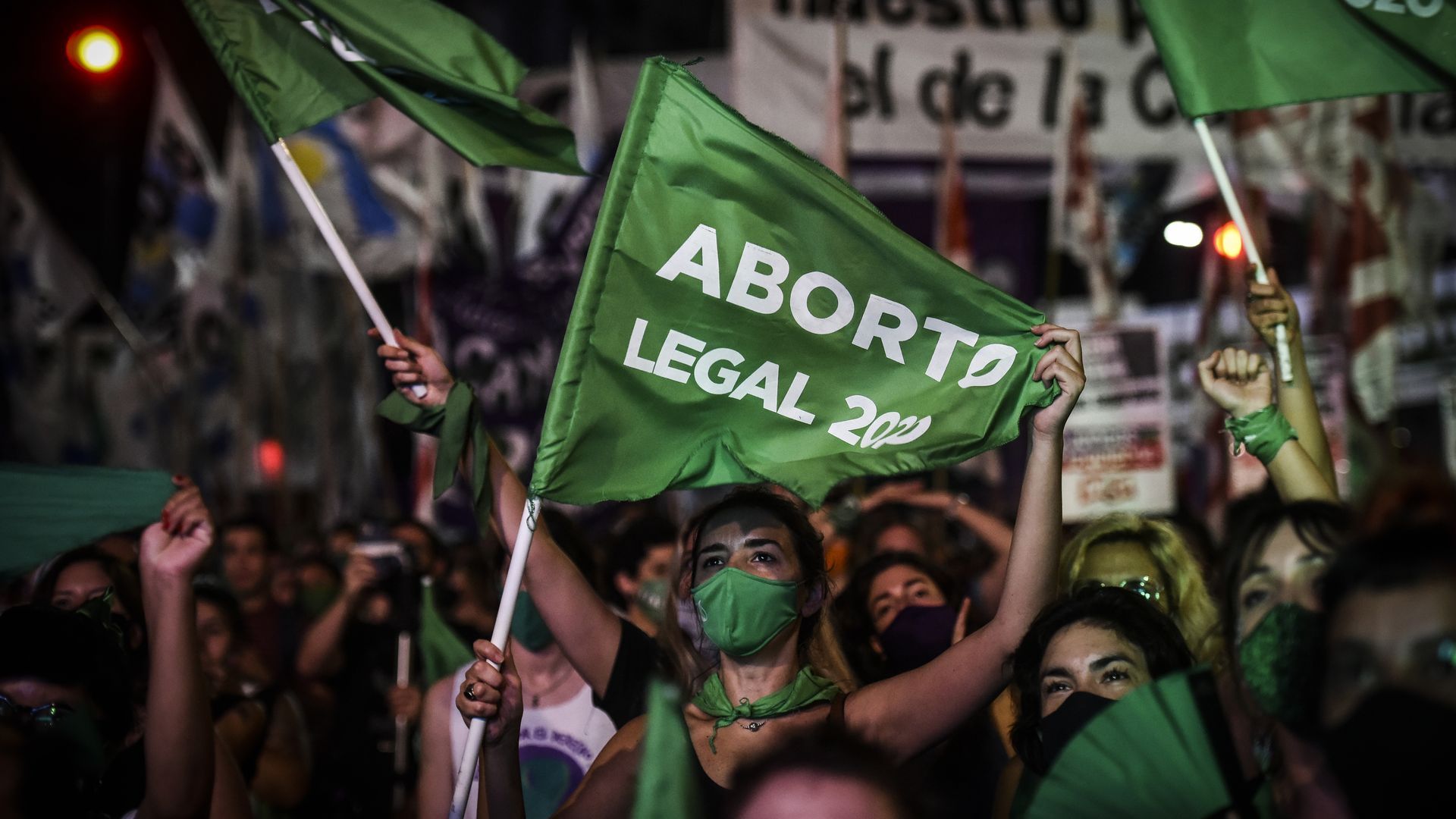 Pro-choice demonstrators