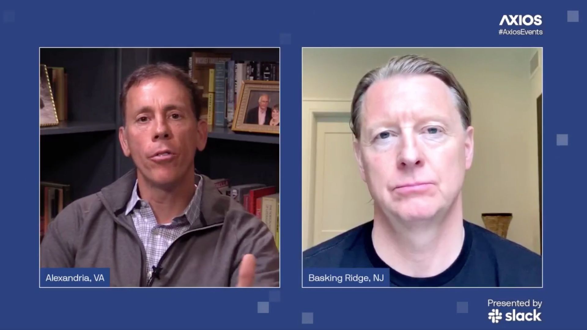 Axios CEO Jim Vandehei and Verizon CEO Hans Vestberg