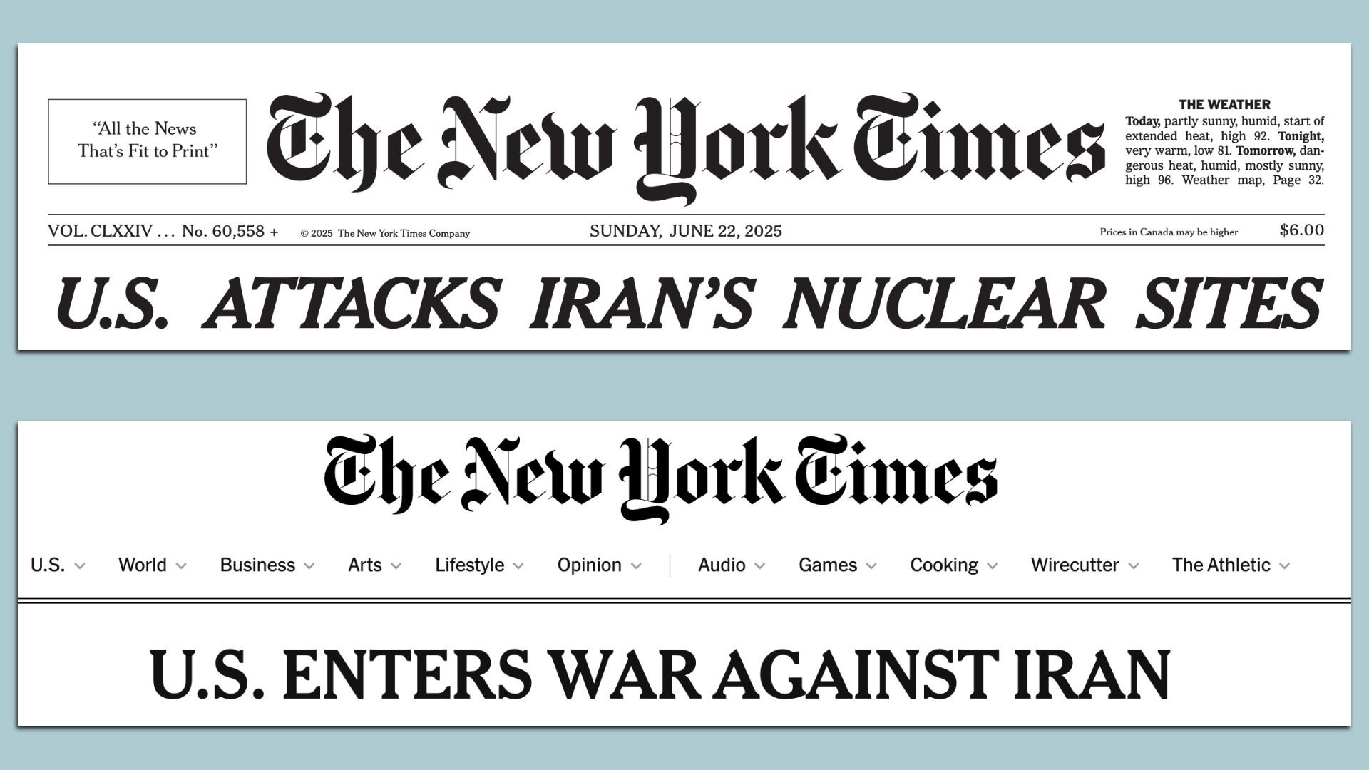 NYT headlines