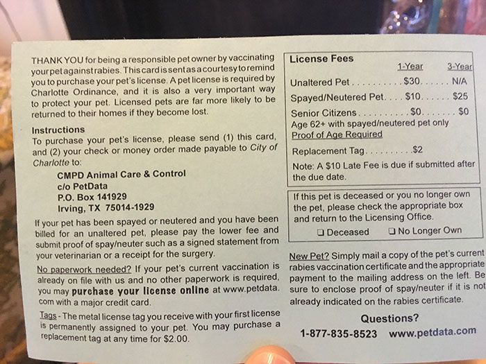 pet license