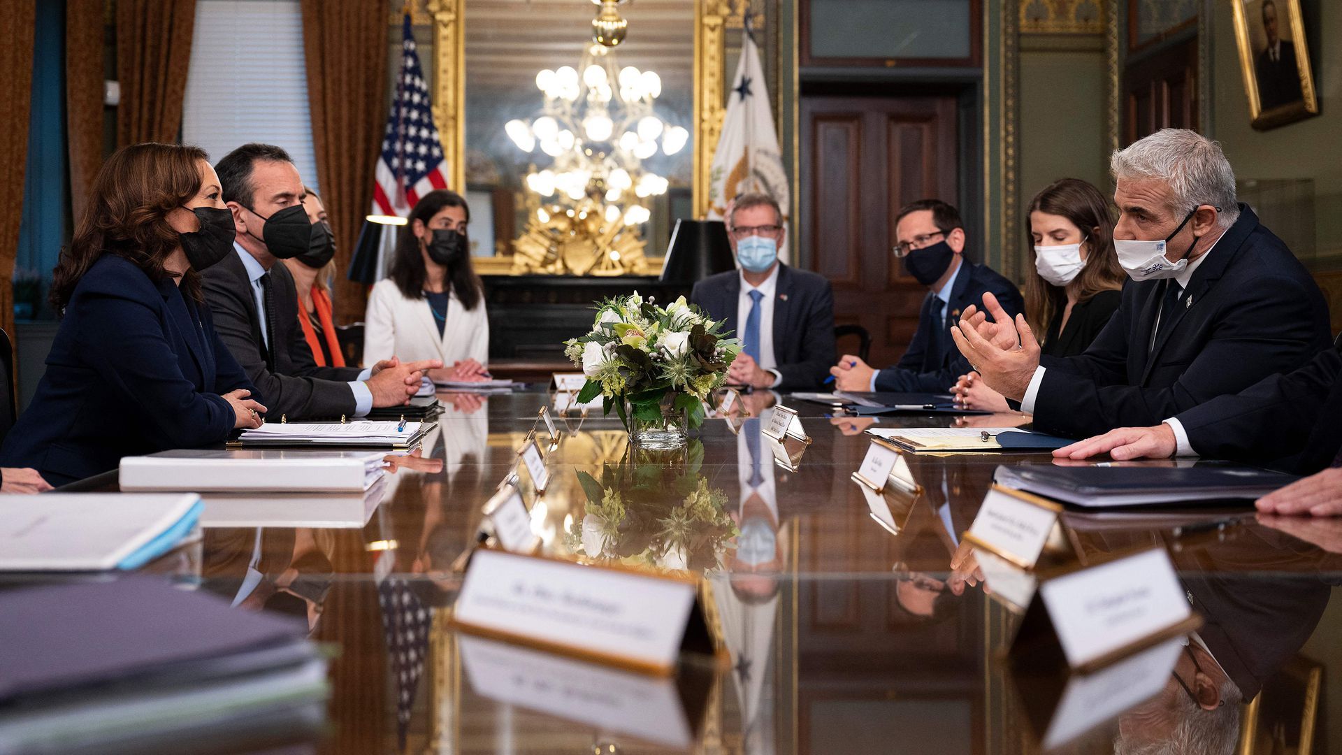 Kamala Harris and Yair Lapid