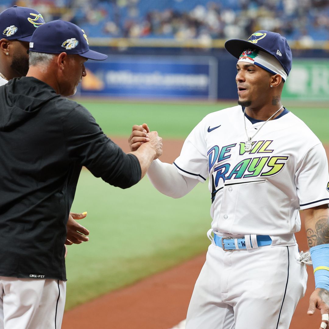 Just Randy Arozarena absolutely rocking the Devil Rays throwback