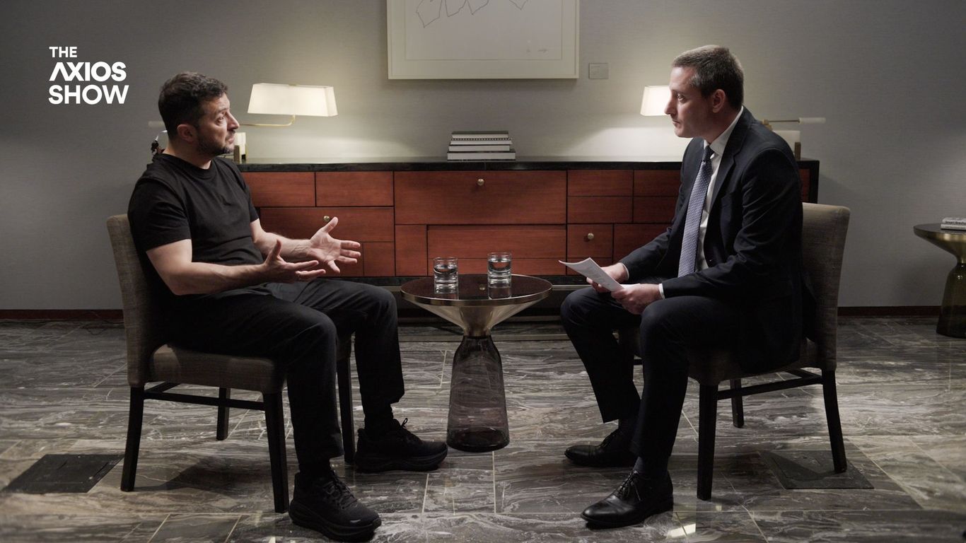 Exclusive: Russian officials must end war or find bomb shelters, Zelensky says