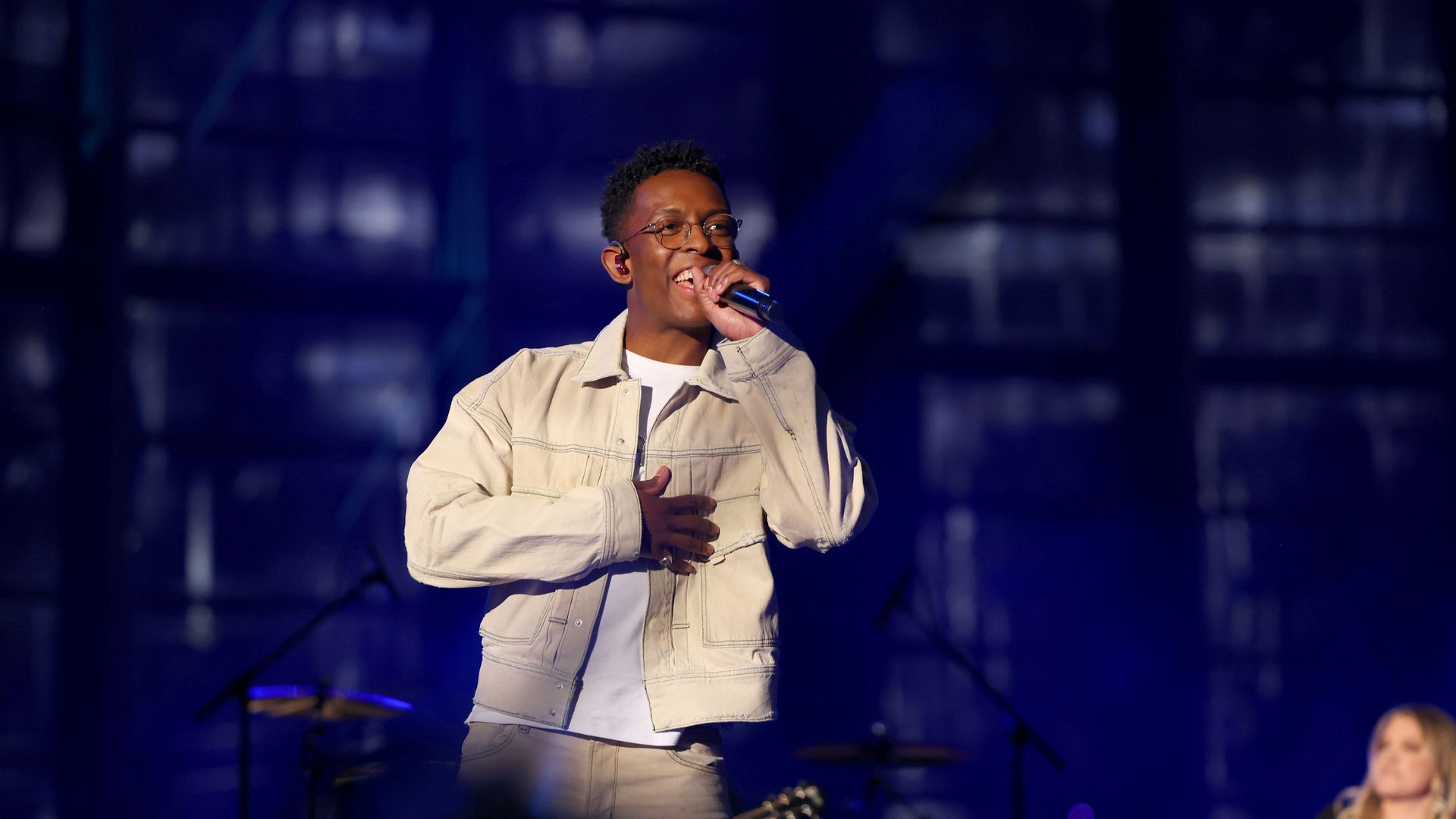 BRELAND performs onstage during the 57th Academy of Country Music Awards.