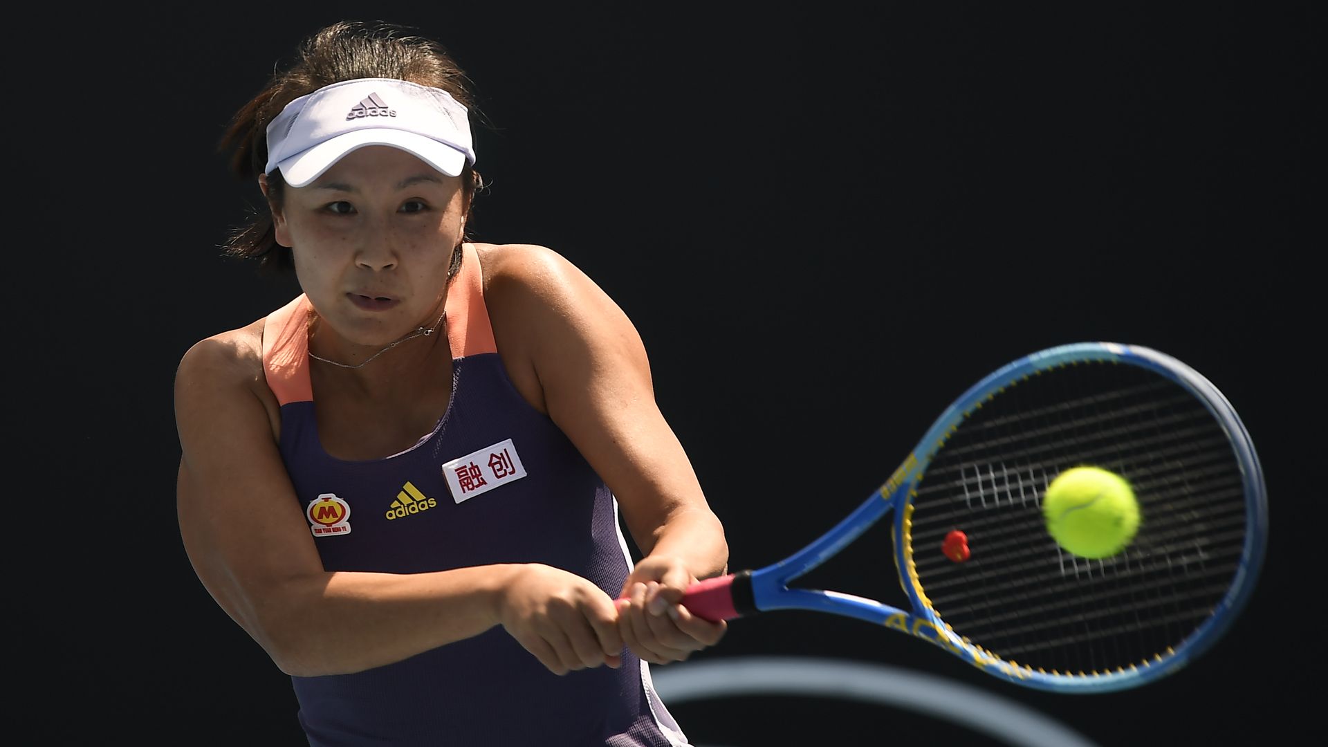  Shuai Peng of China during her Women's Singles first round match at the 2020 Australian Open at Melbourne Park on January 21, 2020 in Melbourne, Australia.