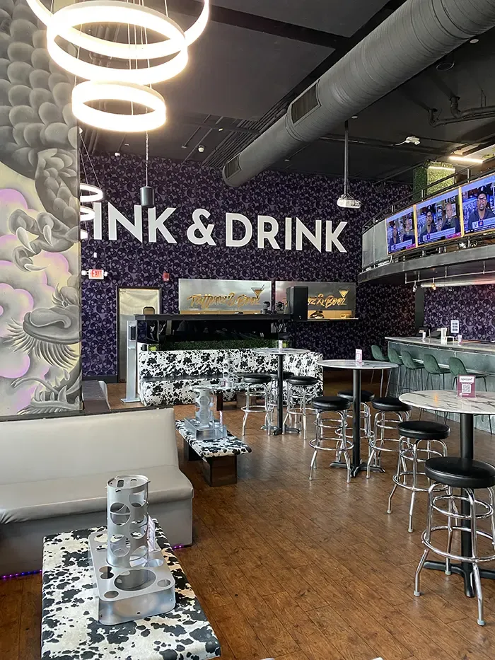 tattoos and booz, lounge, Charlotte, kristen williams, matt williams, hookah, Charlotte tattoo, Lobster Tails and Shrimp Tattooz and Booz, Mac and cheese egg rolls