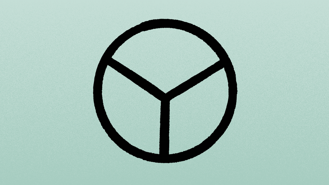 Illustration of the Chicago Municipal Device changing into a pitchfork with fire behind it.