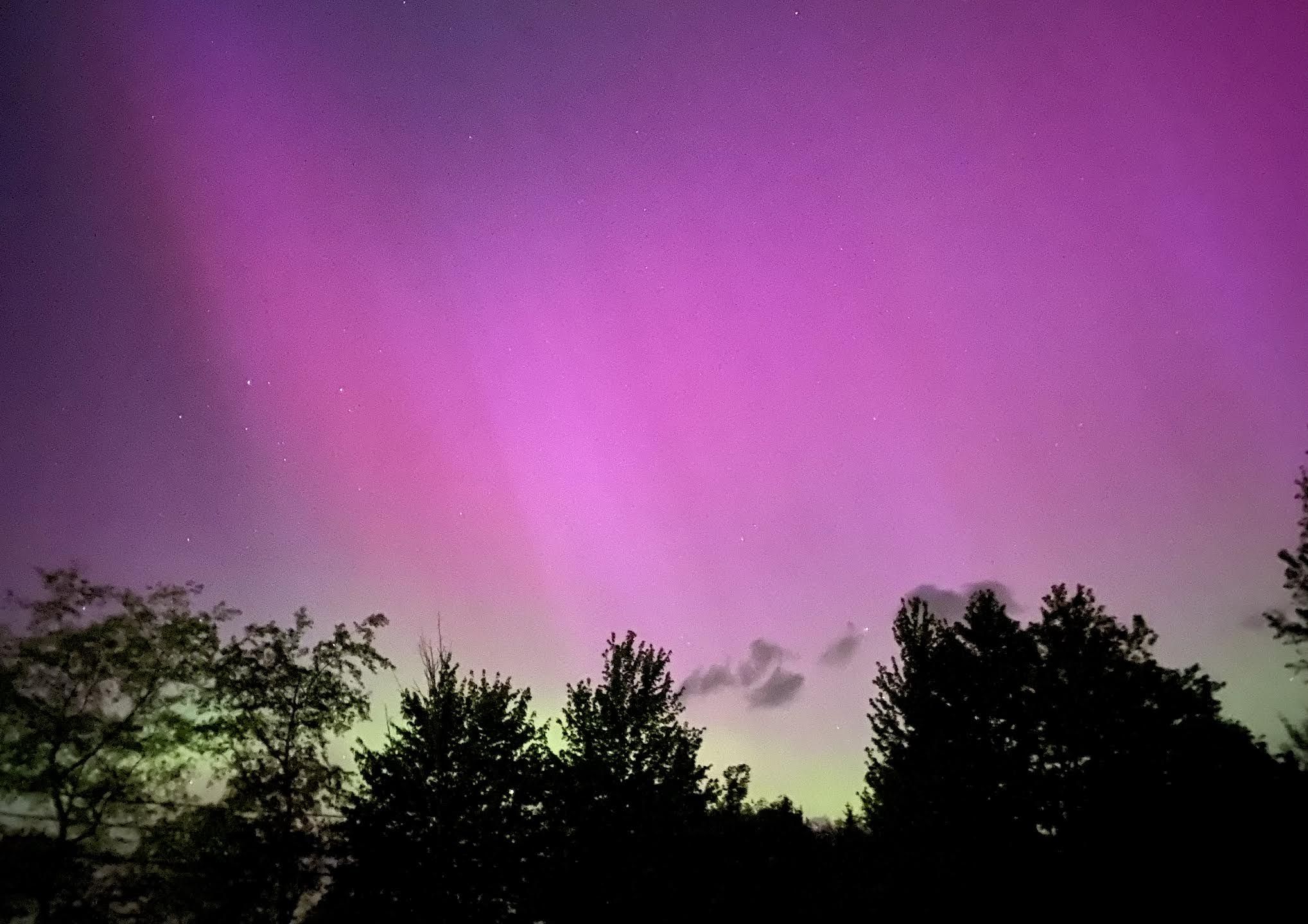 The Northern Lights visible in Raccoon Creek