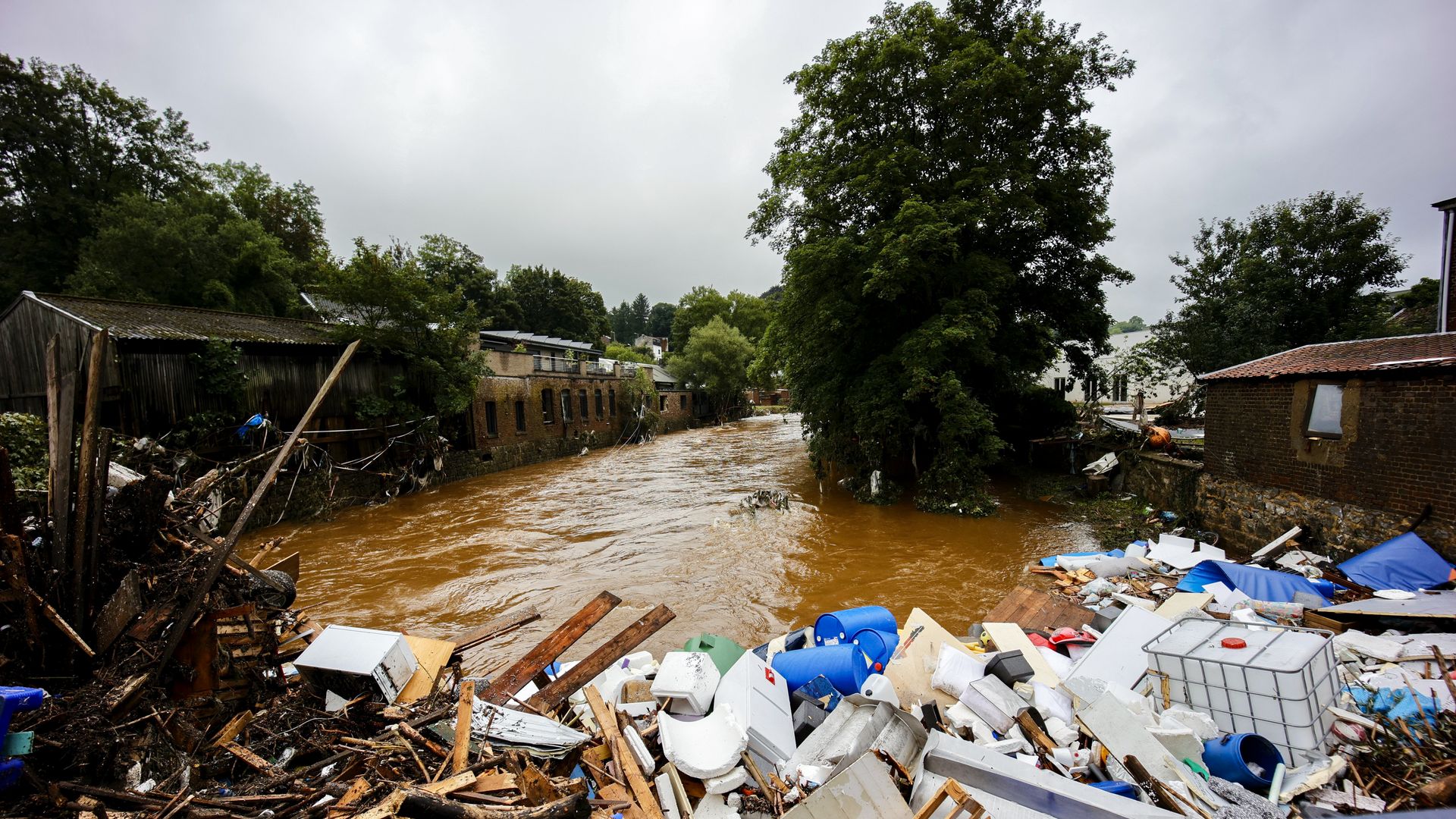 flood damaged house