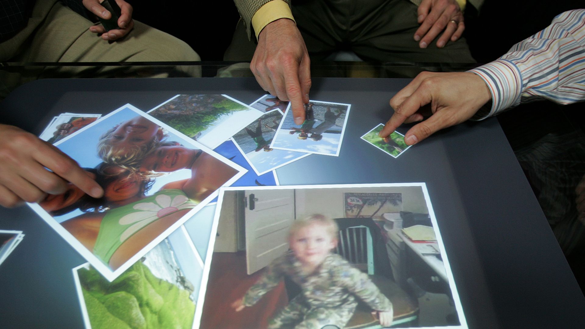 Microsoft shows off its Surface tabletop computer in May 2007. 