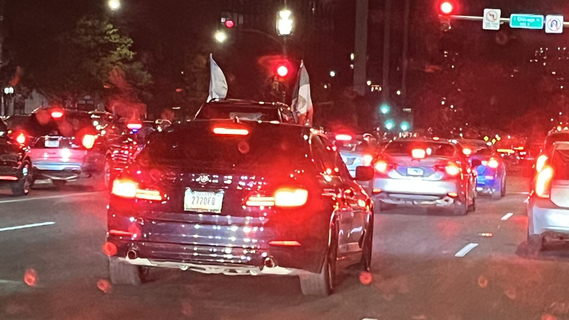 Photo of cars in a traffic jam 