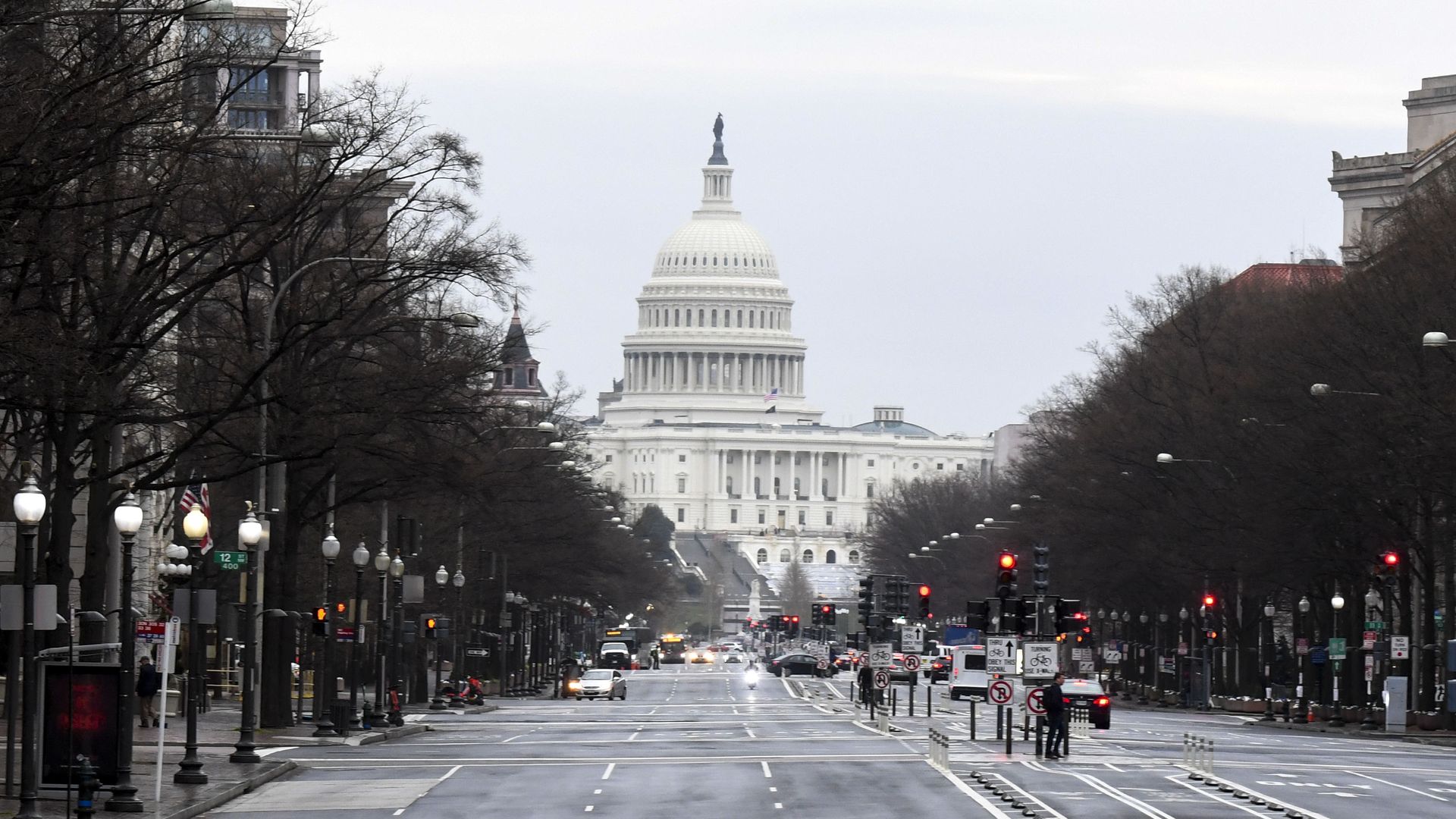 The U.S. Capitol seen on Pennsylvania Avenue