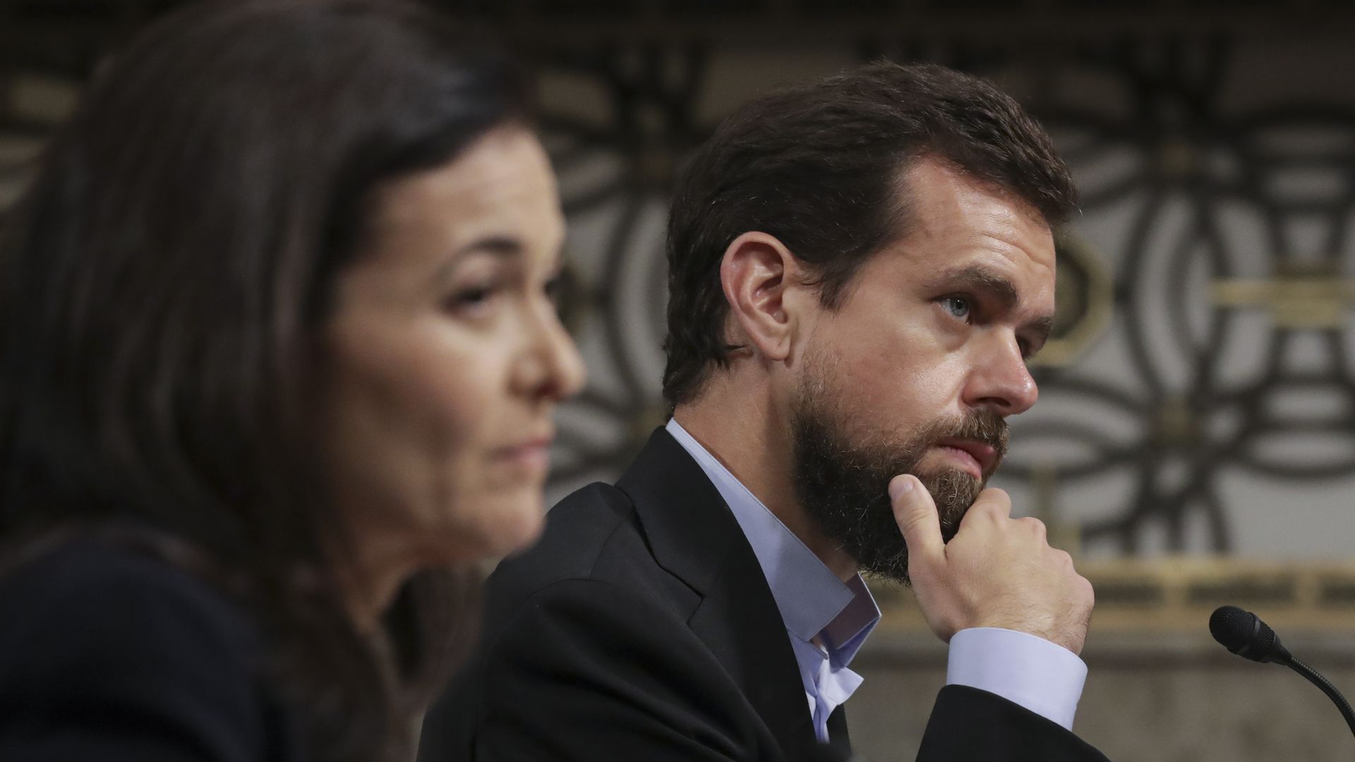 Sheryl Sandberg and Jack Dorsey
