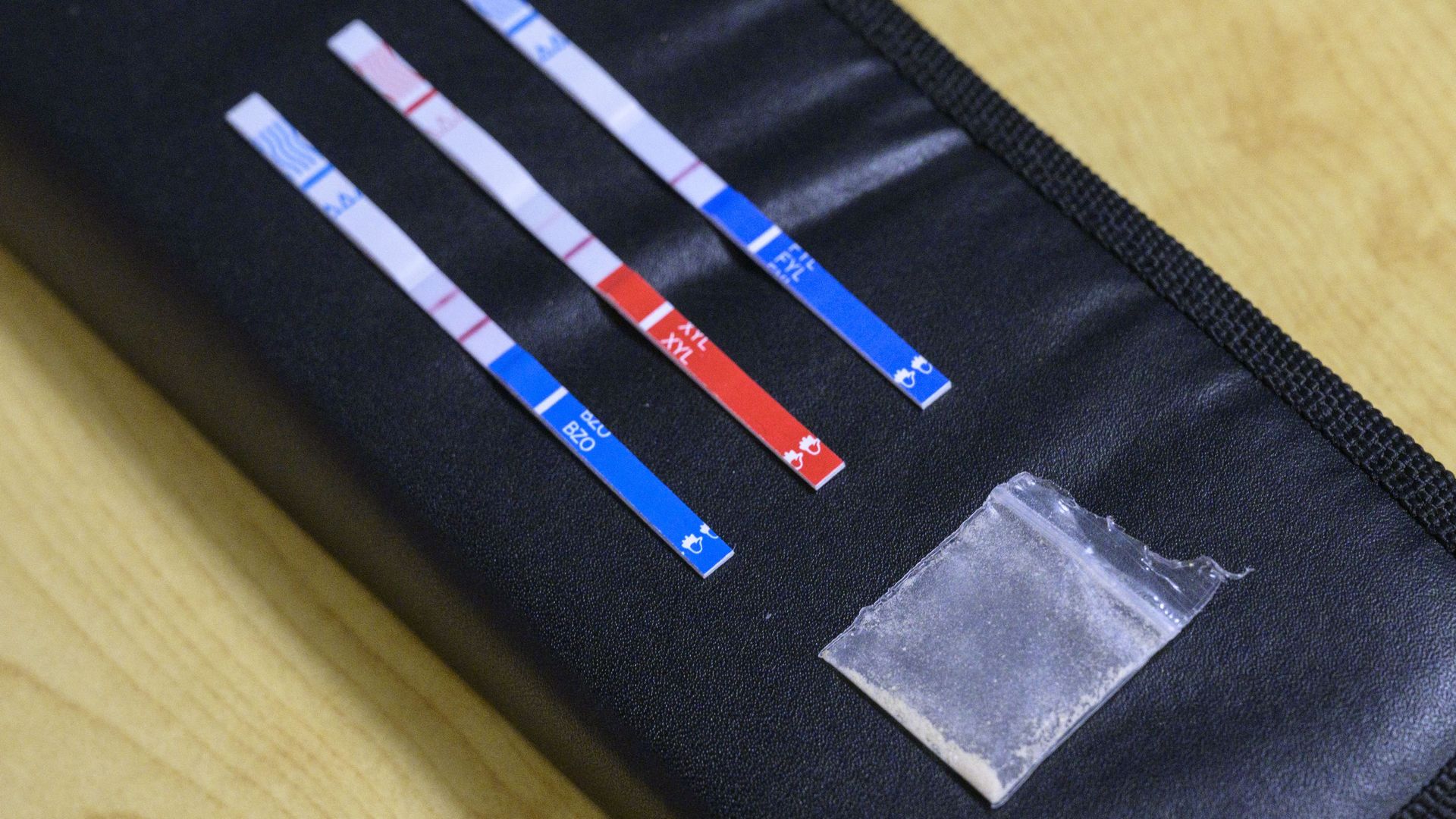 Photo of test strips sitting on a table