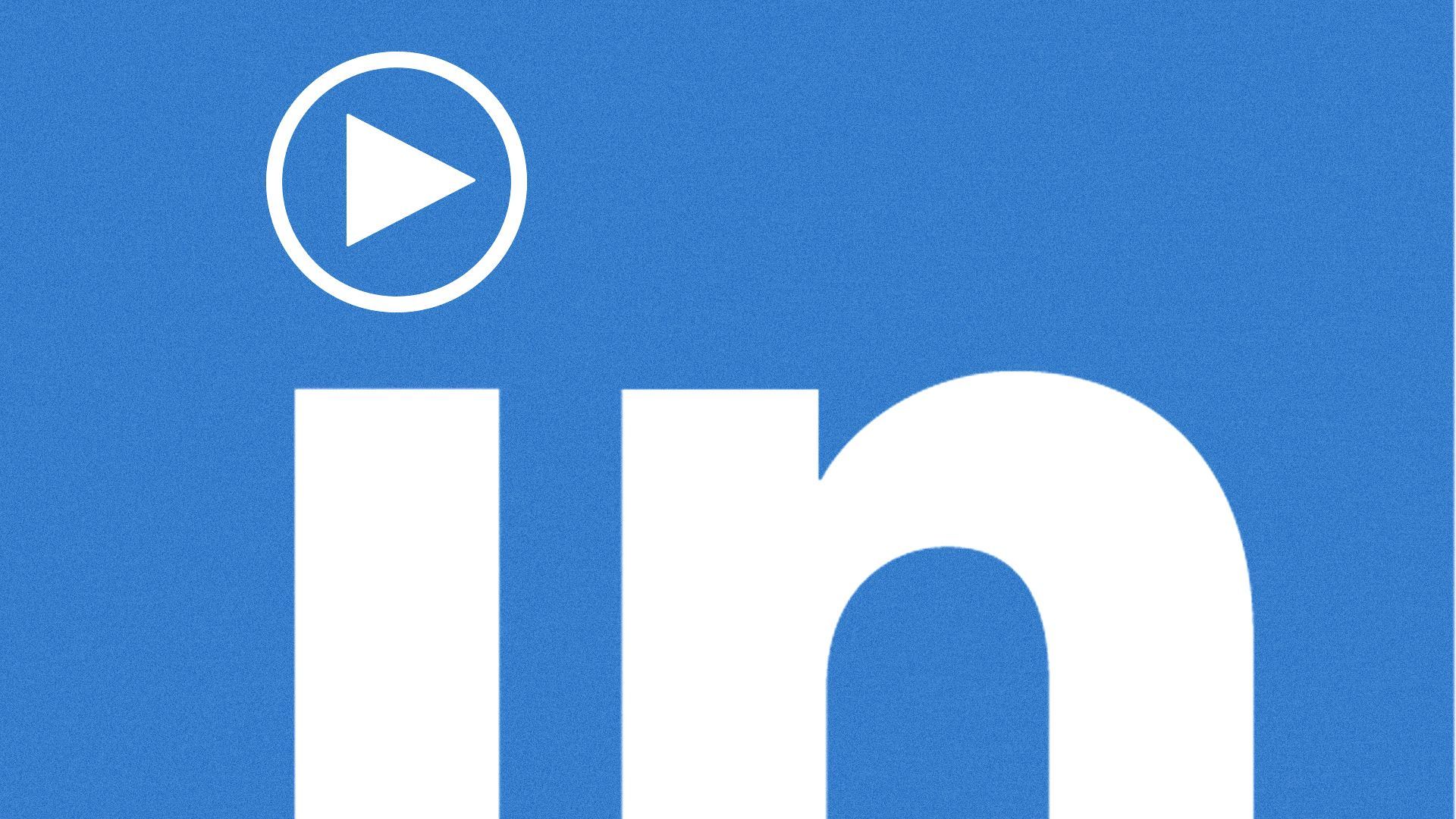 Illustration of the LinkedIn logo with a play button as the dot over the "i".