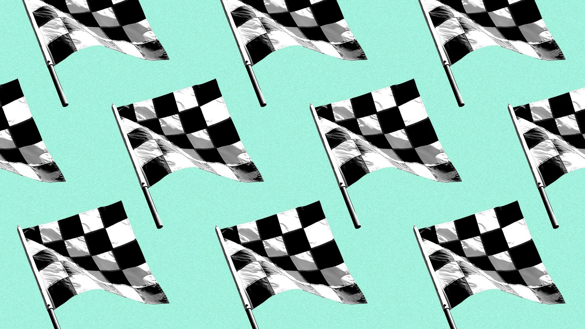 Illustration of a pattern of checkered flags.