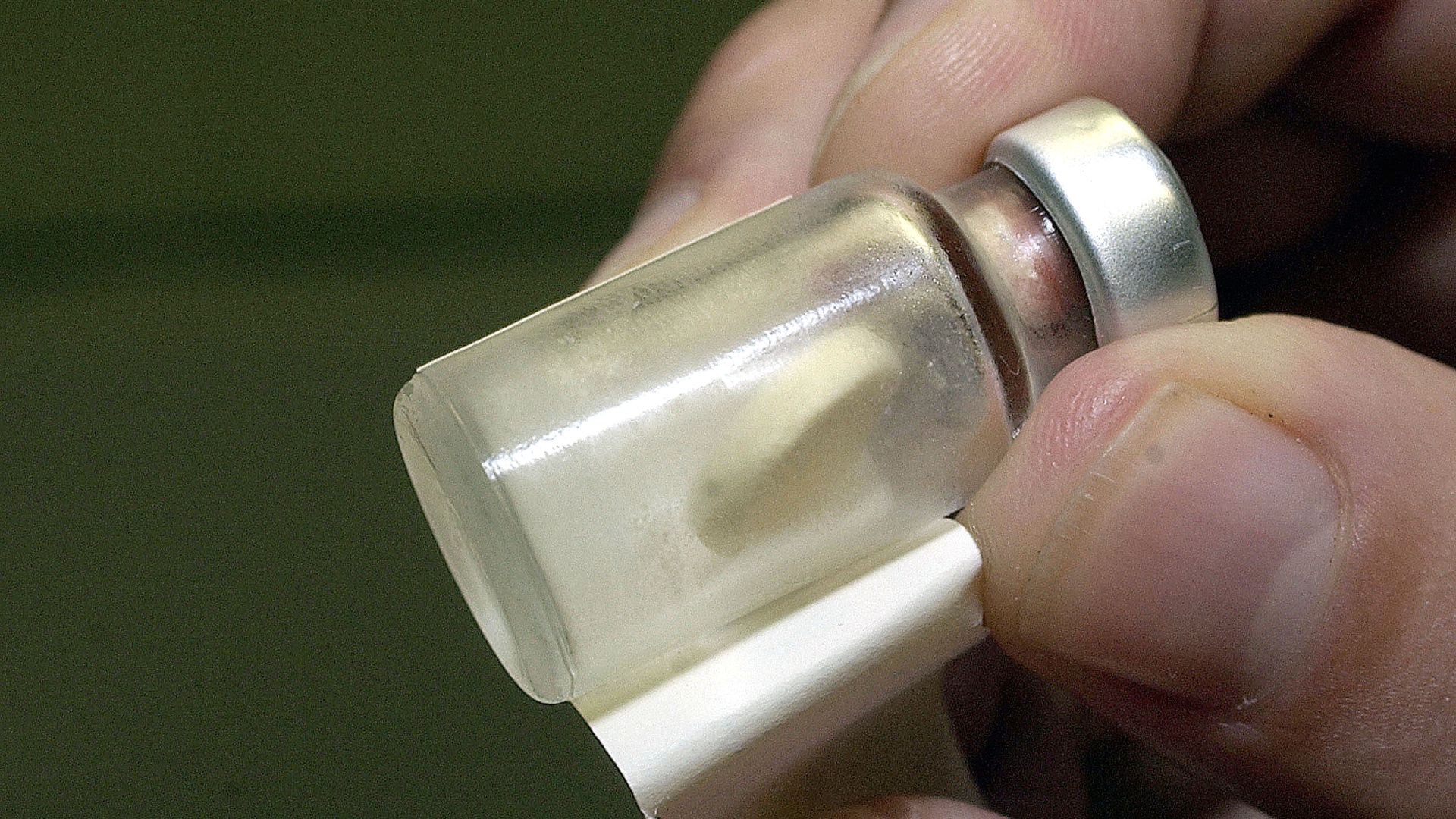 A vial of the smallpox vaccine.