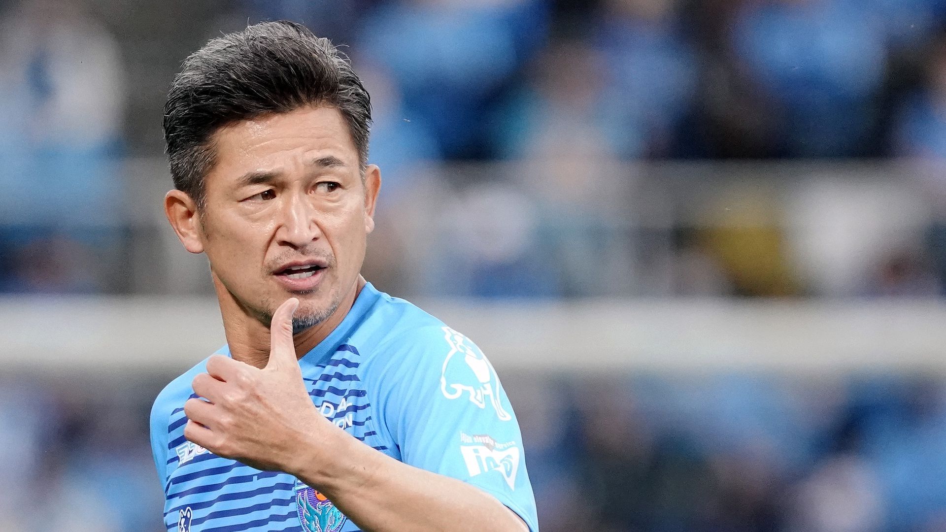 Kazuyoshi Miura during a 2020 match with Yokohama FC.