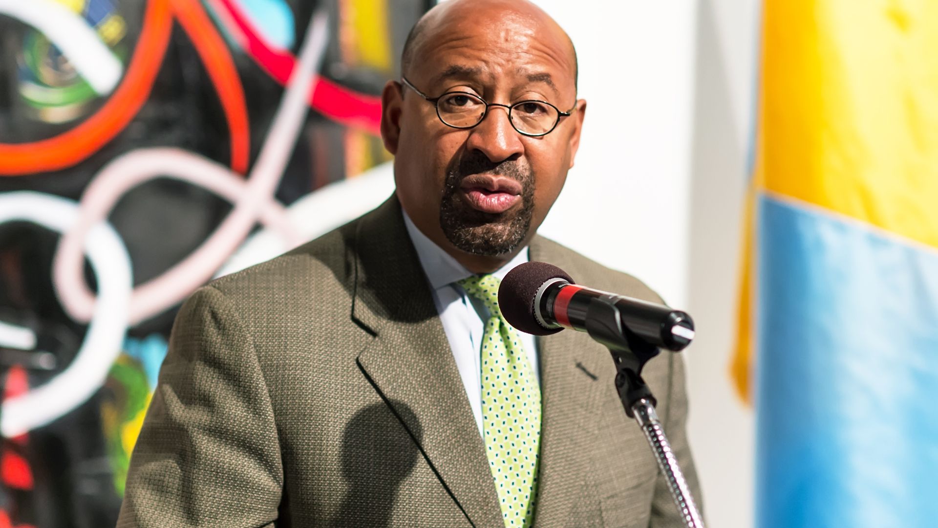 Then-Philadelphia Mayor Michael Nutter speaks at an event.