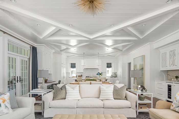 Hillside house custom ceiling work