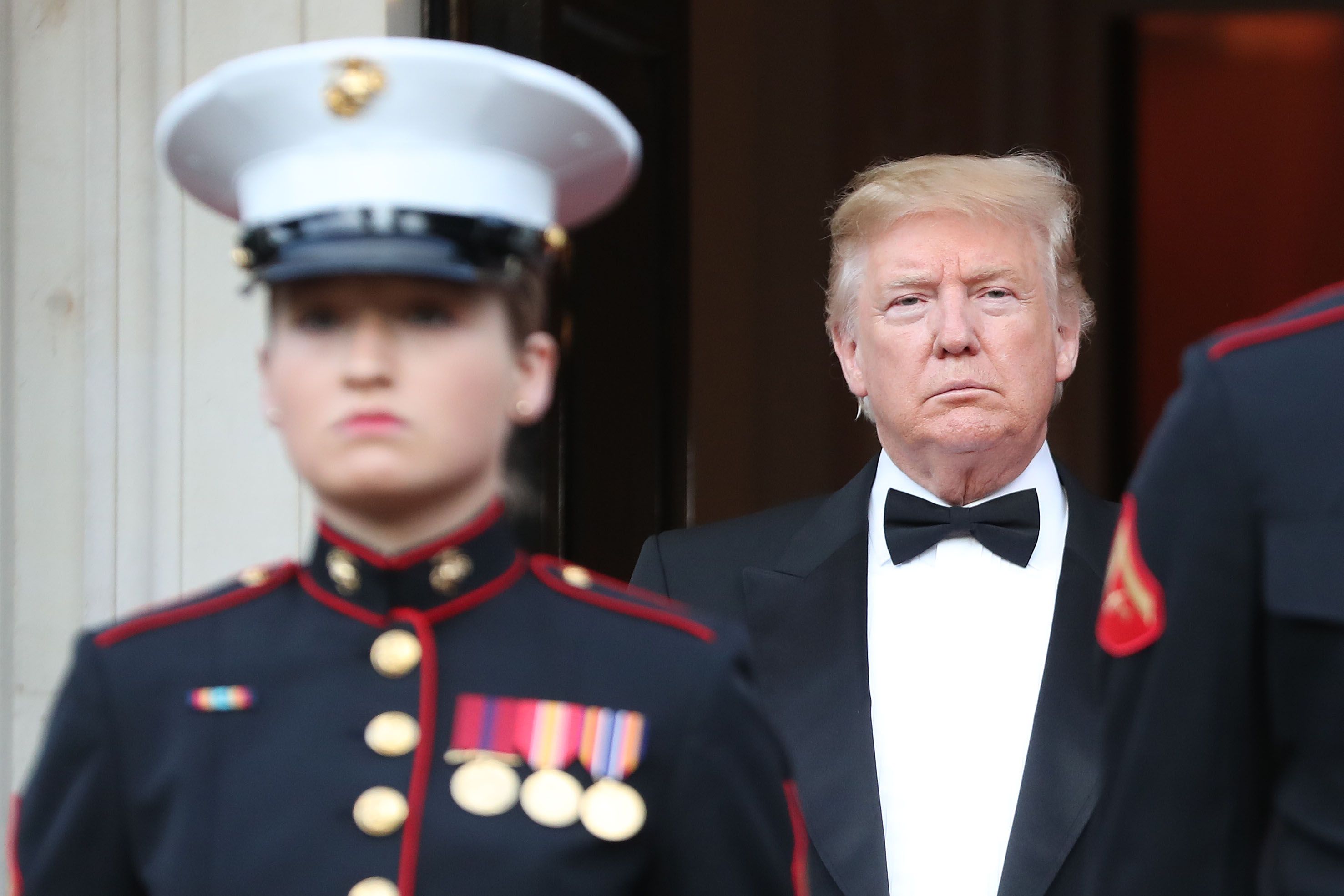 President Trump in Portsmouth to mark the 75th anniversary of the D-Day landings. (Photo by Chris Jackson - WPA Pool/Getty Images)