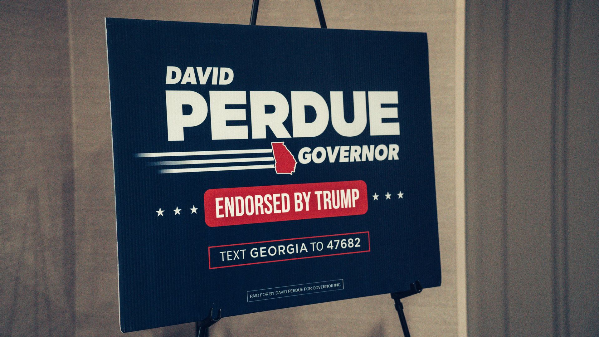 David Perdue sign