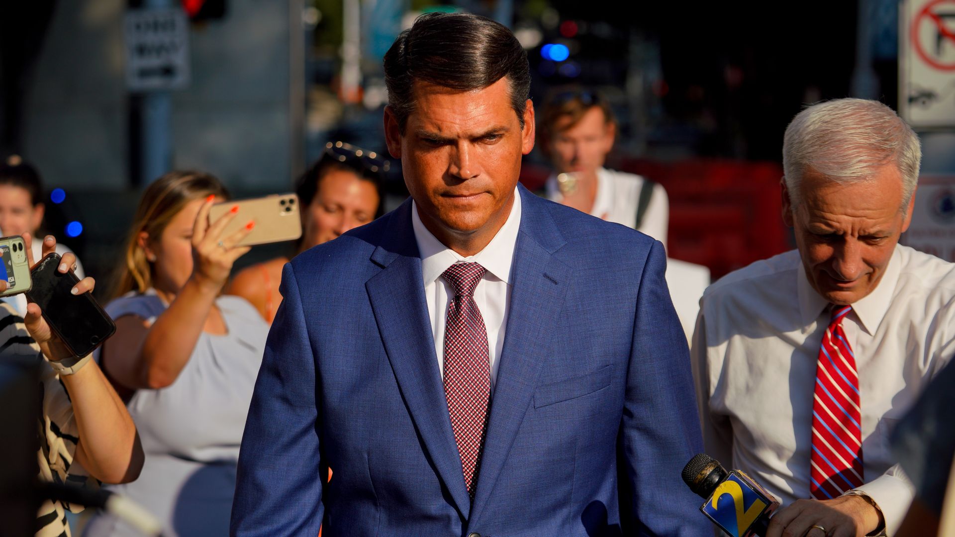 Geoff Duncan outside outside the Fulton County Courthouse in Atlanta, Georgia on Aug. 14, 2023. Photo: Ben Hendren/Bloomberg via Getty Images