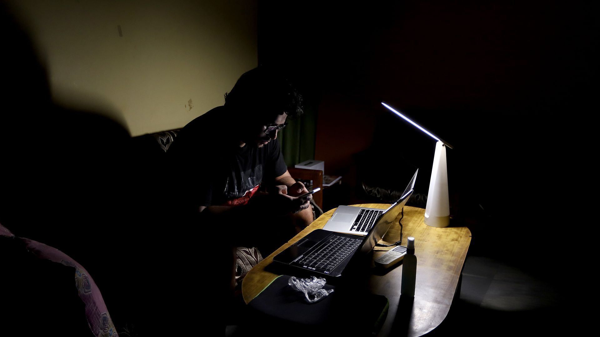 Bhawani Singh, an engineer, works from his home in Delhi.