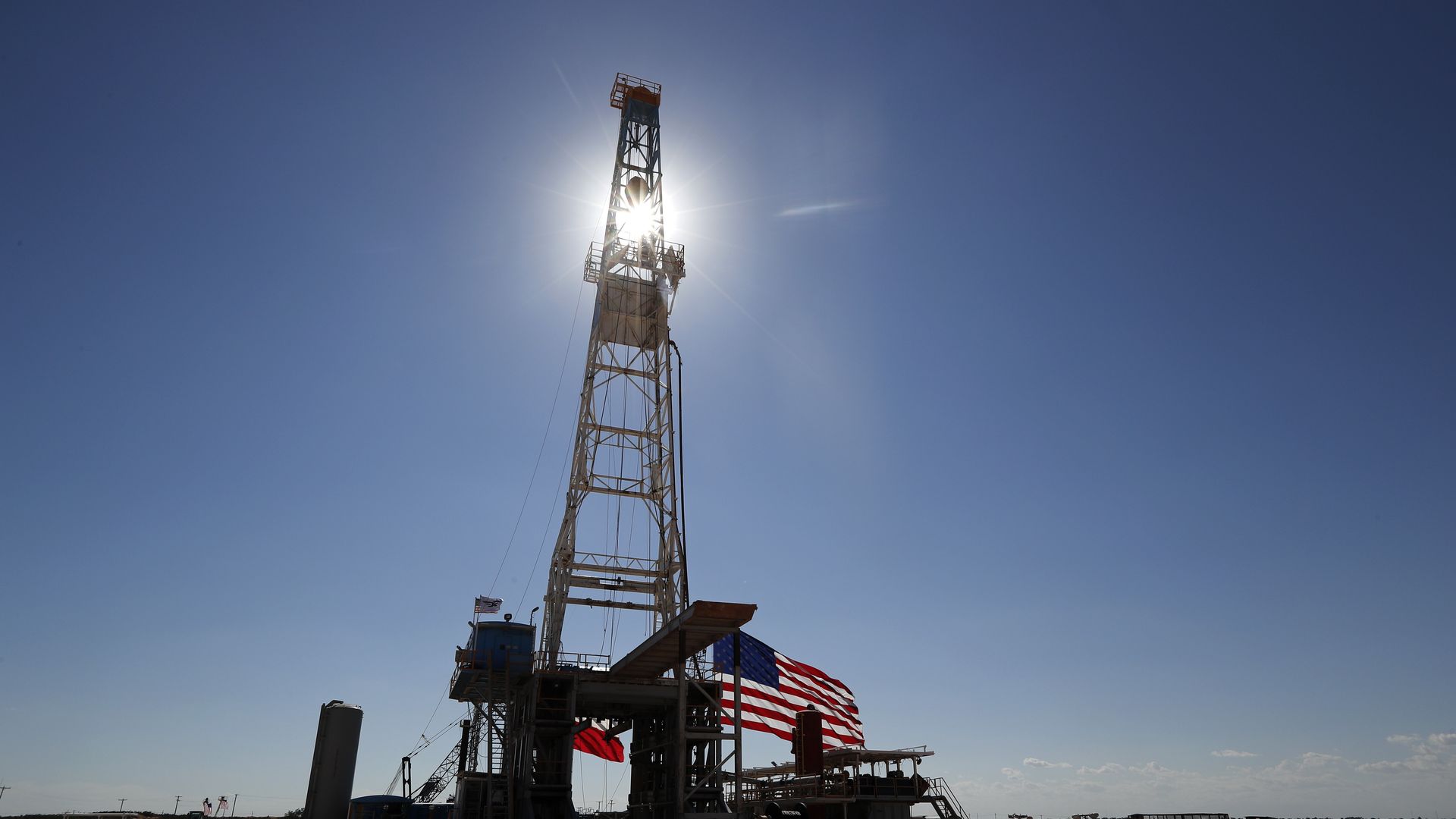 An oil rig in West Texas.