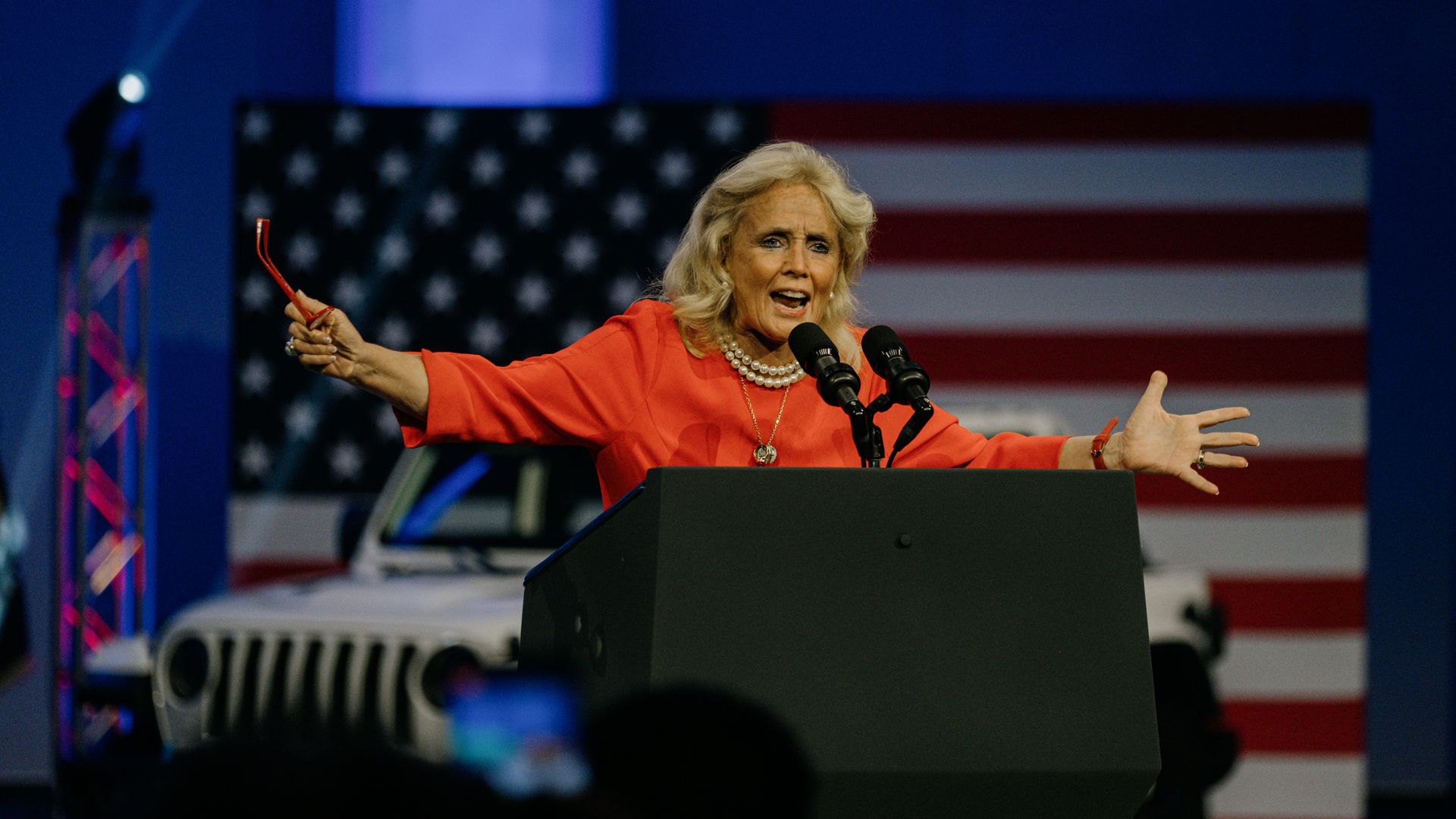 Representative Debbie Dingell, Democrat from Michigan, speaks at the NAIAS in Detroit.